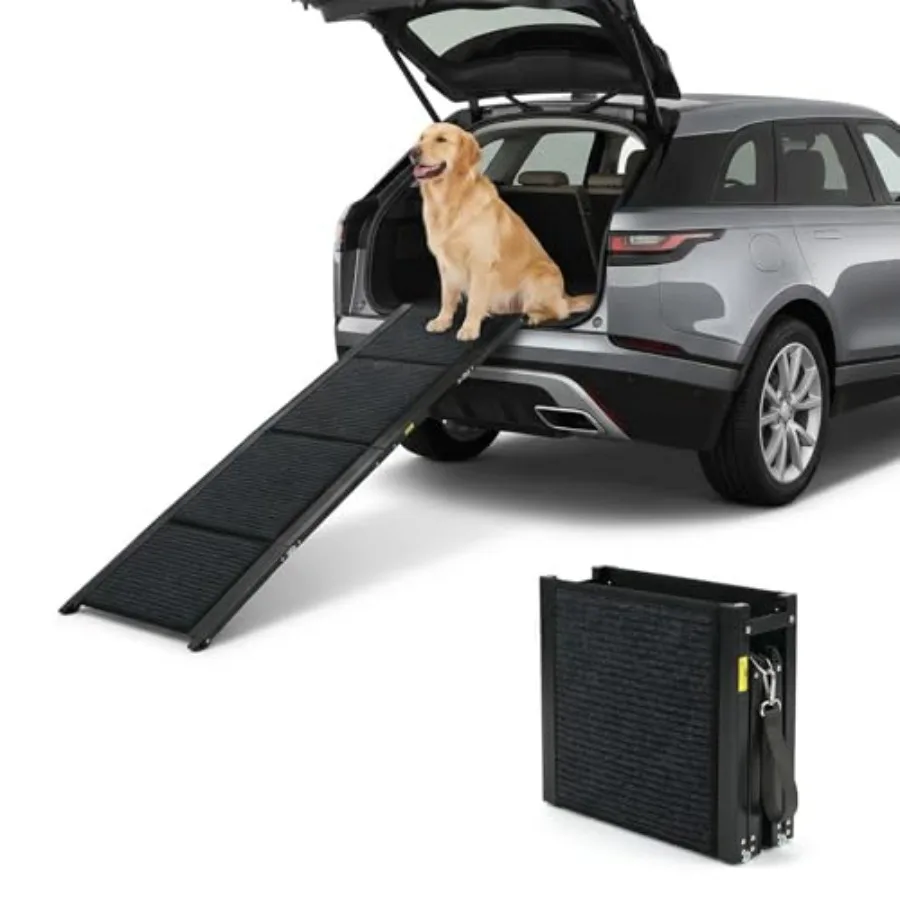 Dog Ramp for Car SUV Truck 63 Long 17 Wide Portable Folding Pet Ramp with Non-Slip Rug Surface for Large Dogs Up to 250LBS
Dog Ramp for Car SUV Truck 63 Long 17 Wide Portable Folding Pet Ramp with Non-Slip Rug Surface for Large Dogs Up to 250LBS
