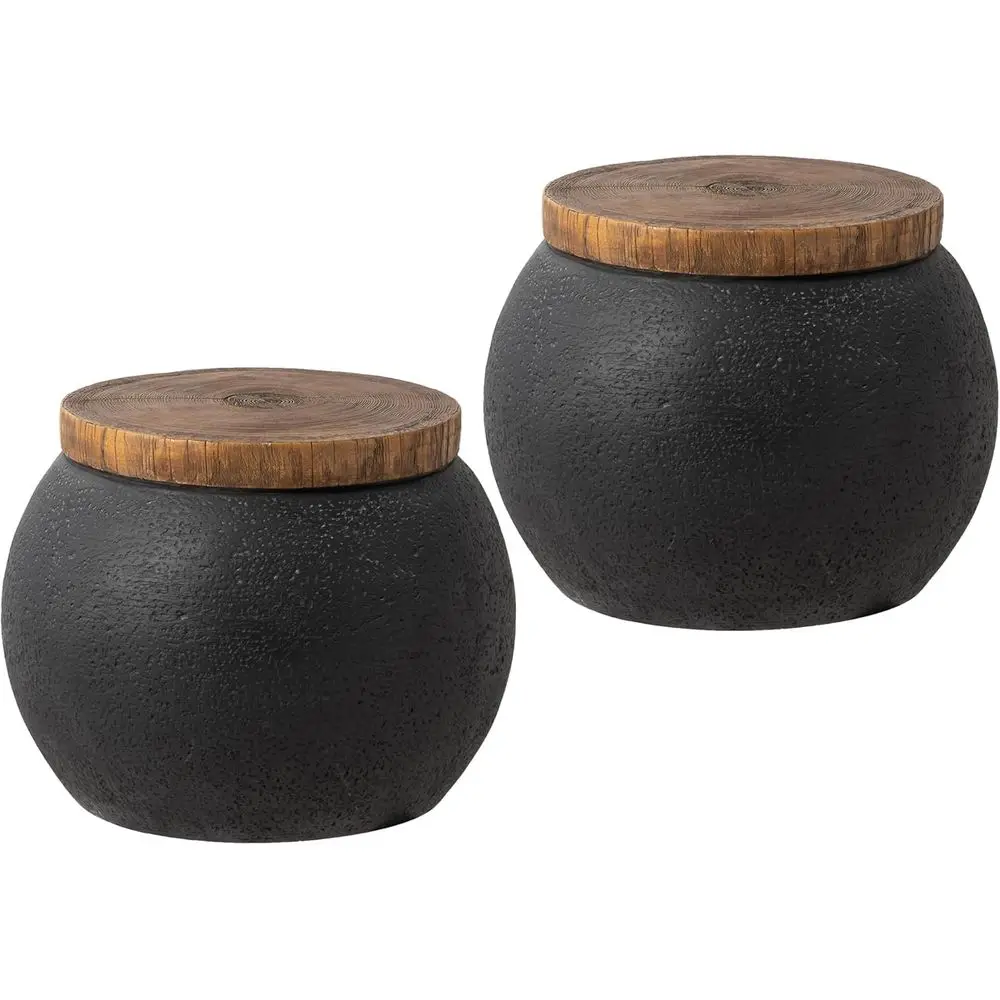 Set of 2 Outdoor Side Tables, 14 Wide Wooden Accent Tables for Patio, Garden, and Living Room
Set of 2 Outdoor Side Tables, 14 Wide Wooden Accent Tables for Patio, Garden, and Living Room