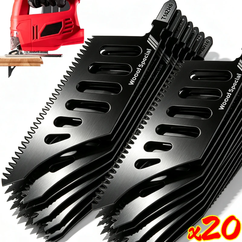 20/1x Heavy Duty Jigsaw Blade T-shaped Handle Scroll Steel Saw Blades Wood Aluminum Fiberboard Cutting Hardware Accessories
20/1x Heavy Duty Jigsaw Blade T-shaped Handle Scroll Steel Saw Blades Wood Aluminum Fiberboard Cutting Hardware Accessories