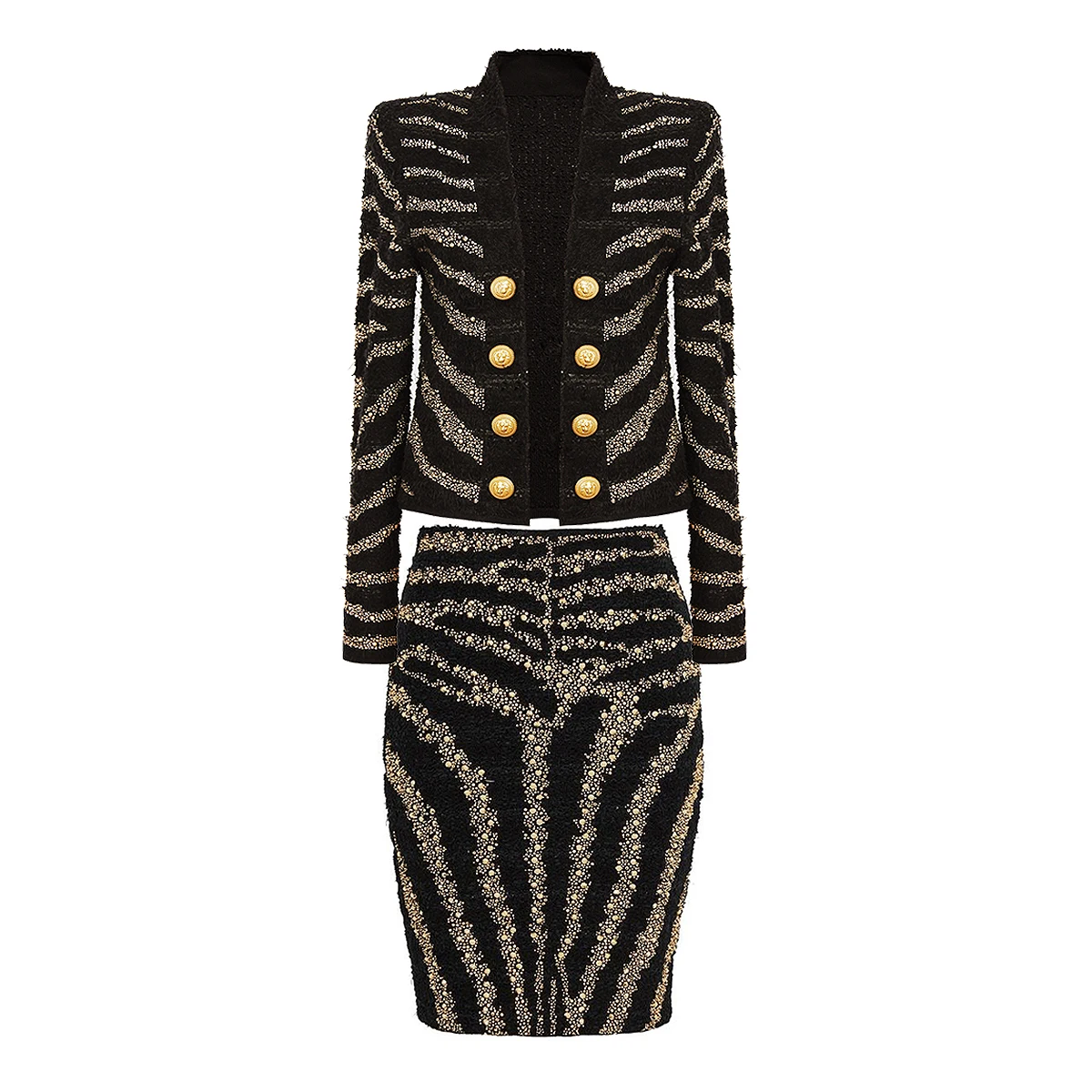 S-XL High Quality Fashion Woolen Knitted Elastic Fabric Zebra Pattern Hot Diamond Shiny Luxury Casual Style Women's Set
S-XL High Quality Fashion Woolen Knitted Elastic Fabric Zebra Pattern Hot Diamond Shiny Luxury Casual Style Women's Set