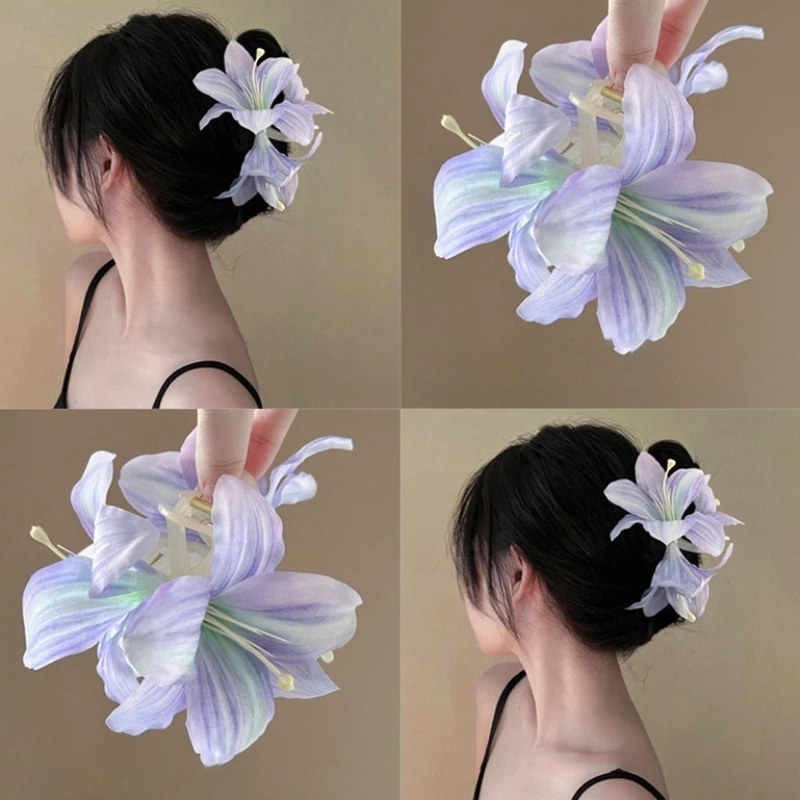 Bohemia Barrettes Lilium Flower Hair Claw Ponytail Clip Large Shark Back Hairpin Headgear Flower Shark Clip Hair Accessories
Bohemia Barrettes Lilium Flower Hair Claw Ponytail Clip Large Shark Back Hairpin Headgear Flower Shark Clip Hair Accessories