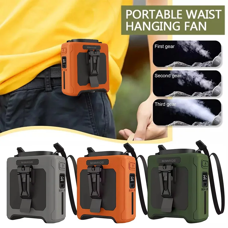 Portable Waist Clip Fan Wearable 10000mAh Mini USB Rechargeable Hanging Neck Fan for Travel Sports Courier Outdoor Working
Portable Waist Clip Fan Wearable 10000mAh Mini USB Rechargeable Hanging Neck Fan for Travel Sports Courier Outdoor Working
