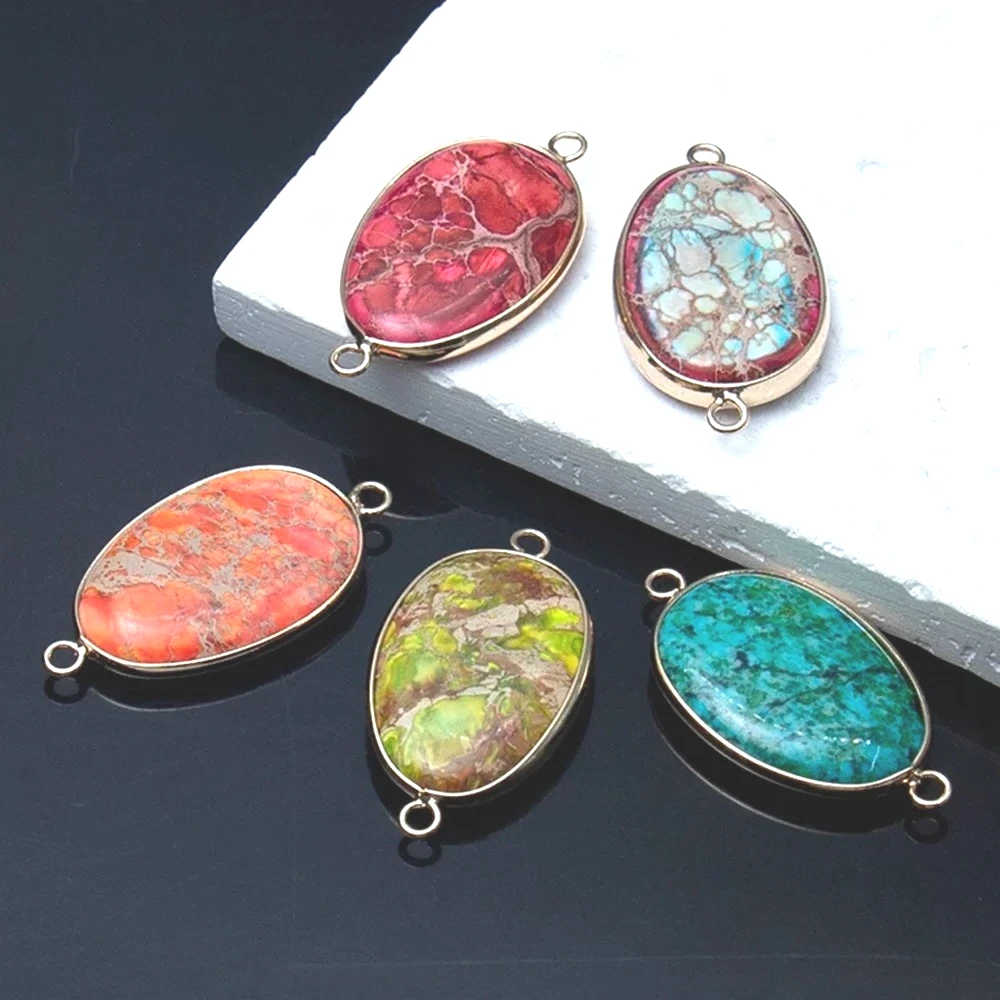 1PC Teardrop Shaped Natural Stone Charm Double Hole Connector Imperial Stone Pendant DIY Necklace Jewelry Accessories 26x40mm
1PC Teardrop Shaped Natural Stone Charm Double Hole Connector Imperial Stone Pendant DIY Necklace Jewelry Accessories 26x40mm