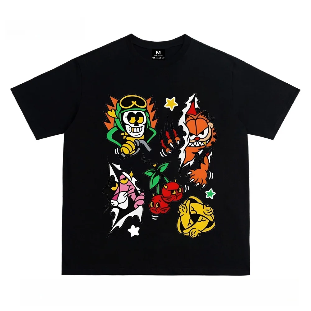 Original American Cartoon Printing Trendy Brand Short-sleeved T-shirt Men's and Women's Loose and Versatile Tops Ins
Original American Cartoon Printing Trendy Brand Short-sleeved T-shirt Men's and Women's Loose and Versatile Tops Ins