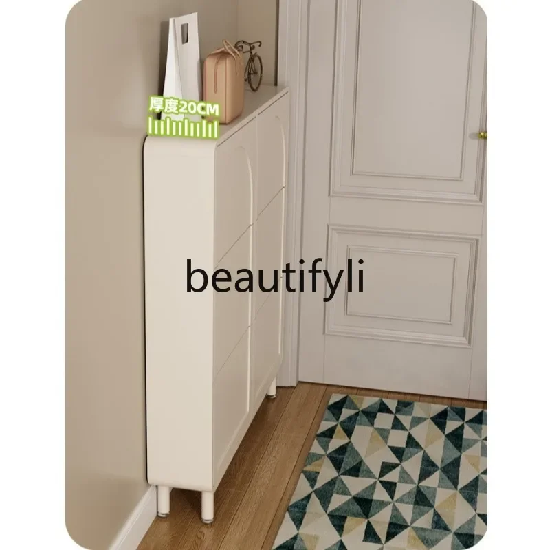 C53 French Cream Style Ultra-Thin Shoe Cabinet Large Capacity Multi-Layer Entryway Cabinet Integrated Flip Shoe Cabinet
C53 French Cream Style Ultra-Thin Shoe Cabinet Large Capacity Multi-Layer Entryway Cabinet Integrated Flip Shoe Cabinet