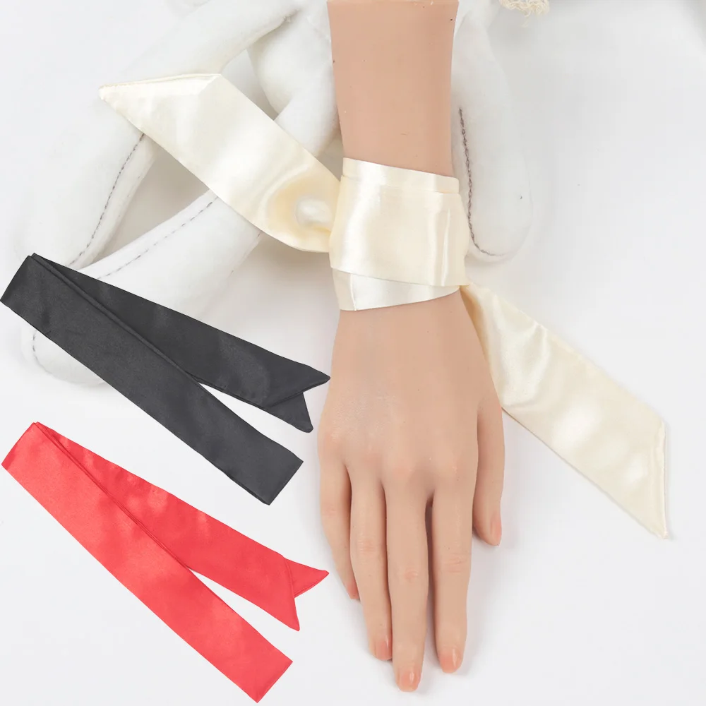 4X100cm Women Narrow Short Scarf 100x4cm Solid Color Chiffon Silk Rubber Black Bag Ribbon Headbands Choker Wristband Streamer
4X100cm Women Narrow Short Scarf 100x4cm Solid Color Chiffon Silk Rubber Black Bag Ribbon Headbands Choker Wristband Streamer