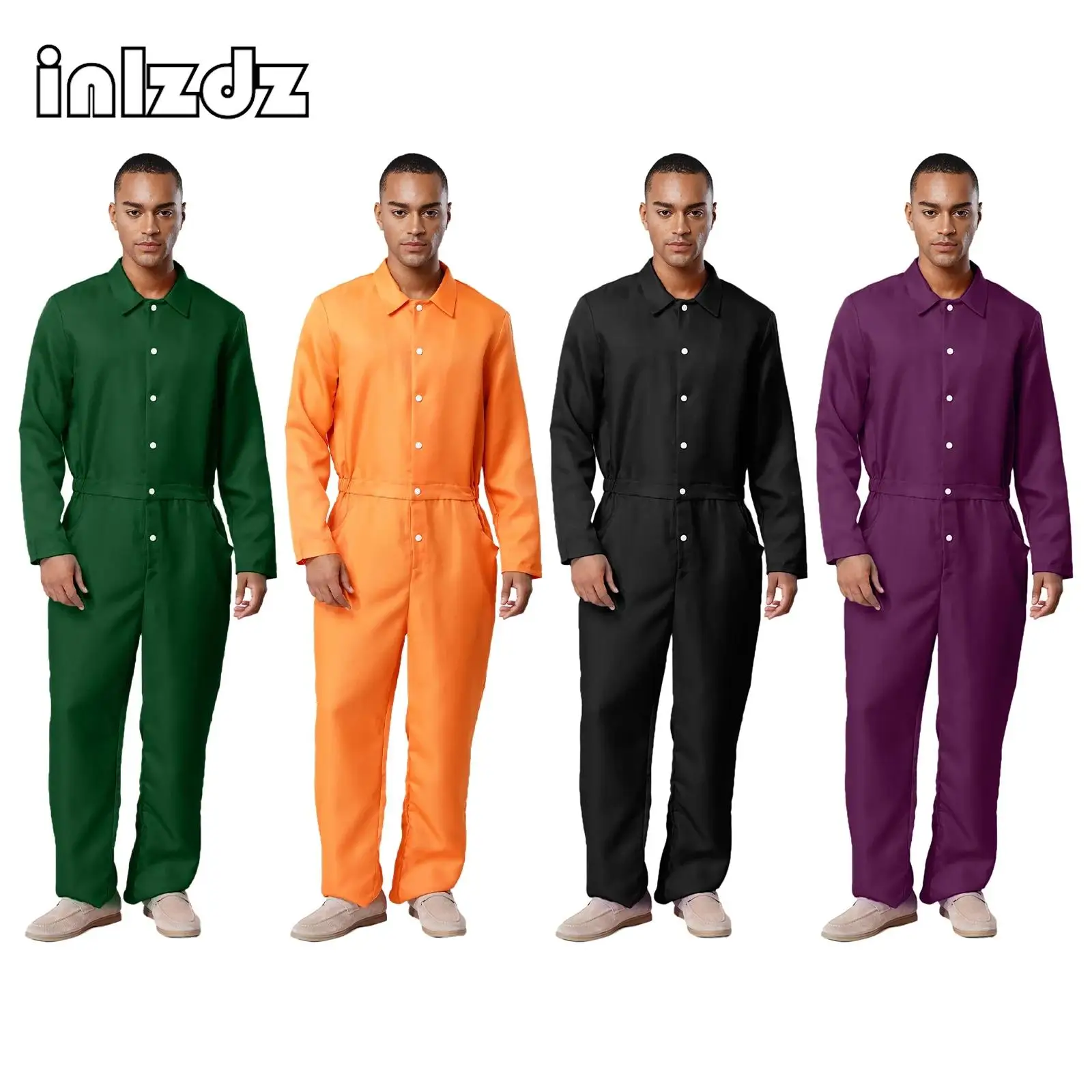 Mens Womens Prisoner Cosplay Costume Halloween Carnival Jailbird Inmate Jumpsuit One Piece Full Body Suit Prison Overall Uniform
Mens Womens Prisoner Cosplay Costume Halloween Carnival Jailbird Inmate Jumpsuit One Piece Full Body Suit Prison Overall Uniform