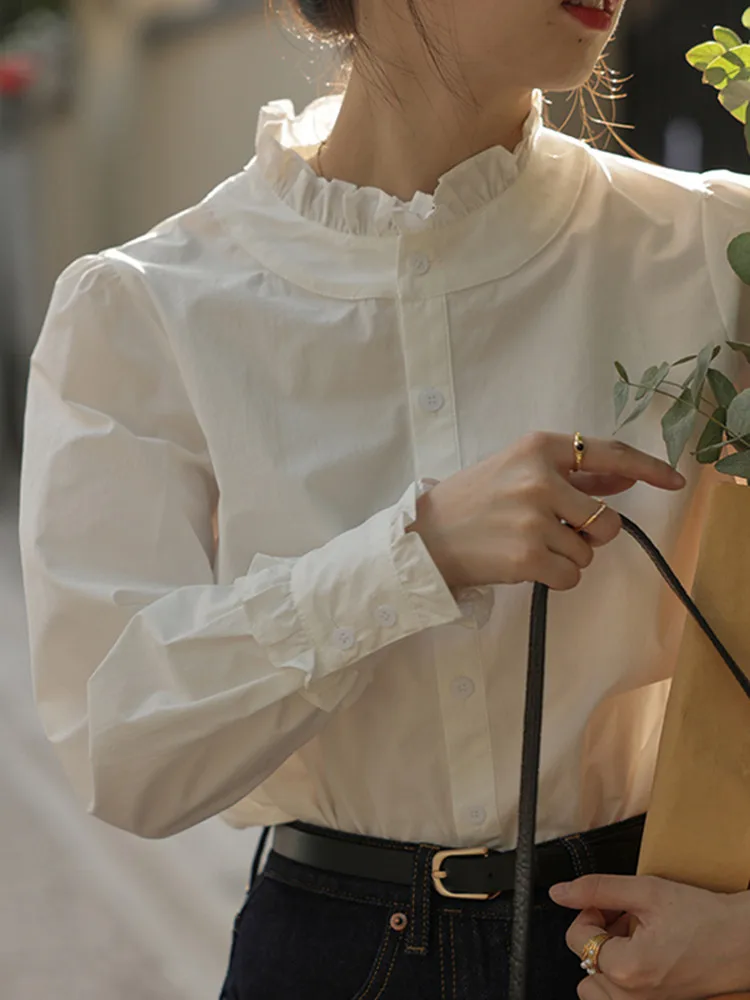White Lace Collar Shirt Women's Fashion 2026 New Popular Long Sleeve Inner Wear Design Sensation Straight Cut French Style
White Lace Collar Shirt Women's Fashion 2026 New Popular Long Sleeve Inner Wear Design Sensation Straight Cut French Style