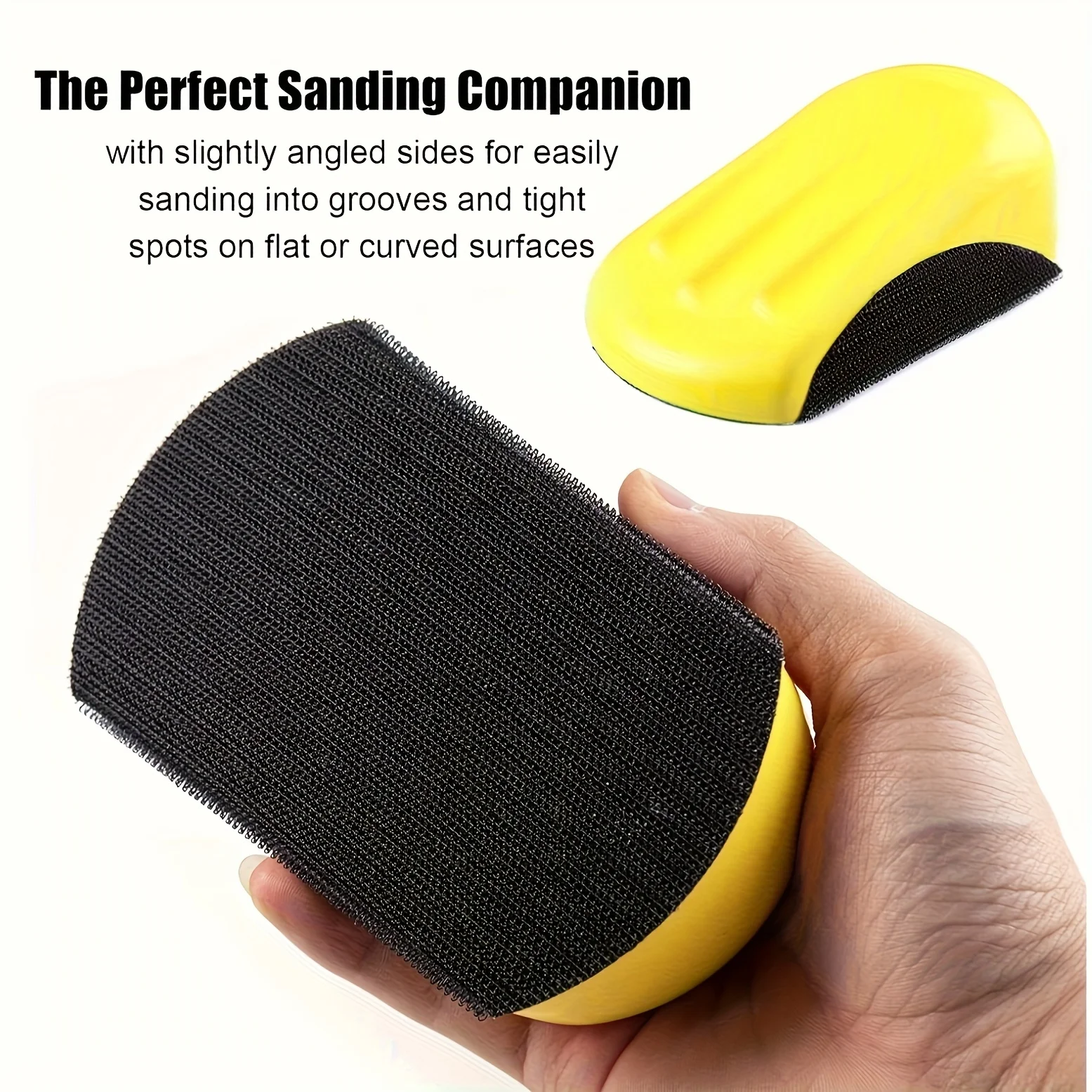 Ergonomic mouse style hand sander, premium PU material for long-lasting use. 5-inch hook-and-loop sanding block
Ergonomic mouse style hand sander, premium PU material for long-lasting use. 5-inch hook-and-loop sanding block