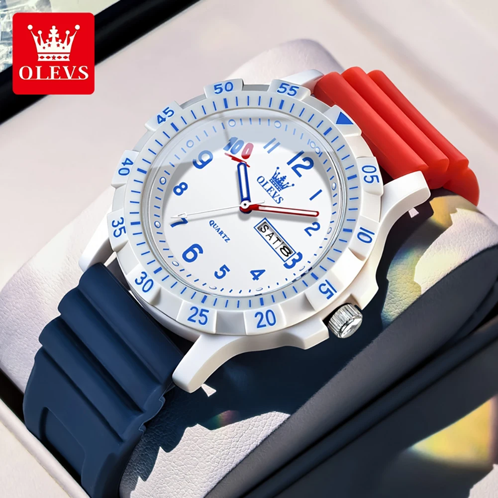 OLEVS Brand New Unisex Students Quartz Watch Calendar Window Silicone Strap 30m Waterproof Luminous Function Students Watches
OLEVS Brand New Unisex Students Quartz Watch Calendar Window Silicone Strap 30m Waterproof Luminous Function Students Watches