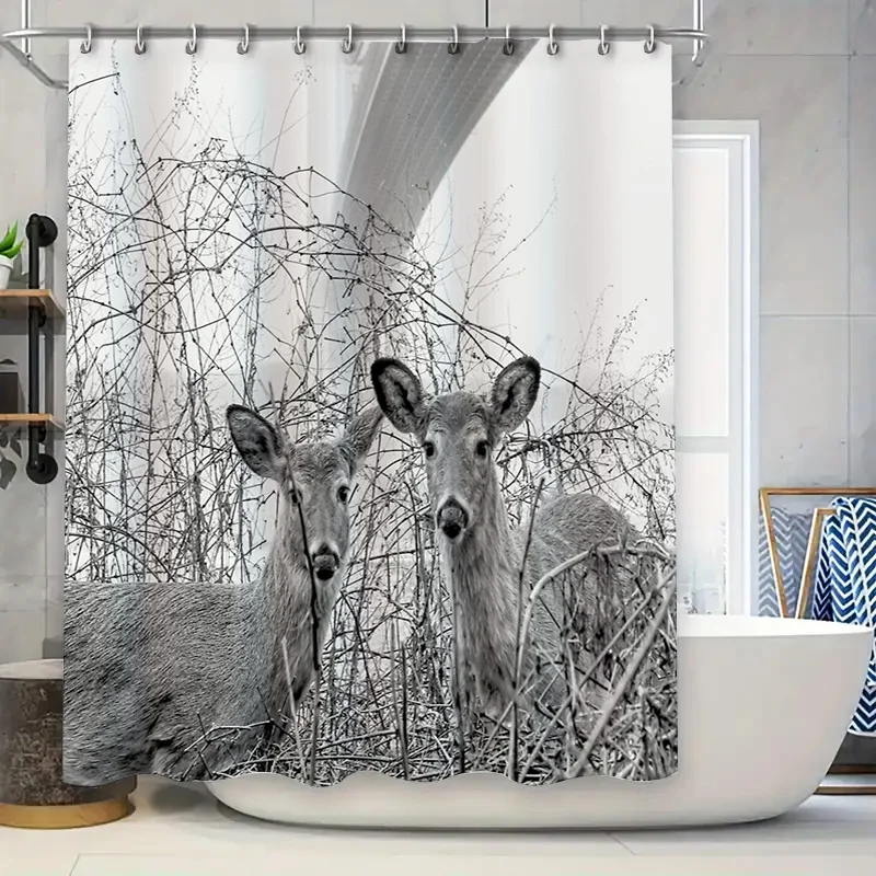 Deer Shower Curtain Woodland Forest Animals Nature Bathroom Decor Set Vintage Rustic Farmhouse Home Living Room Wall Hanging Tap
Deer Shower Curtain Woodland Forest Animals Nature Bathroom Decor Set Vintage Rustic Farmhouse Home Living Room Wall Hanging Tap