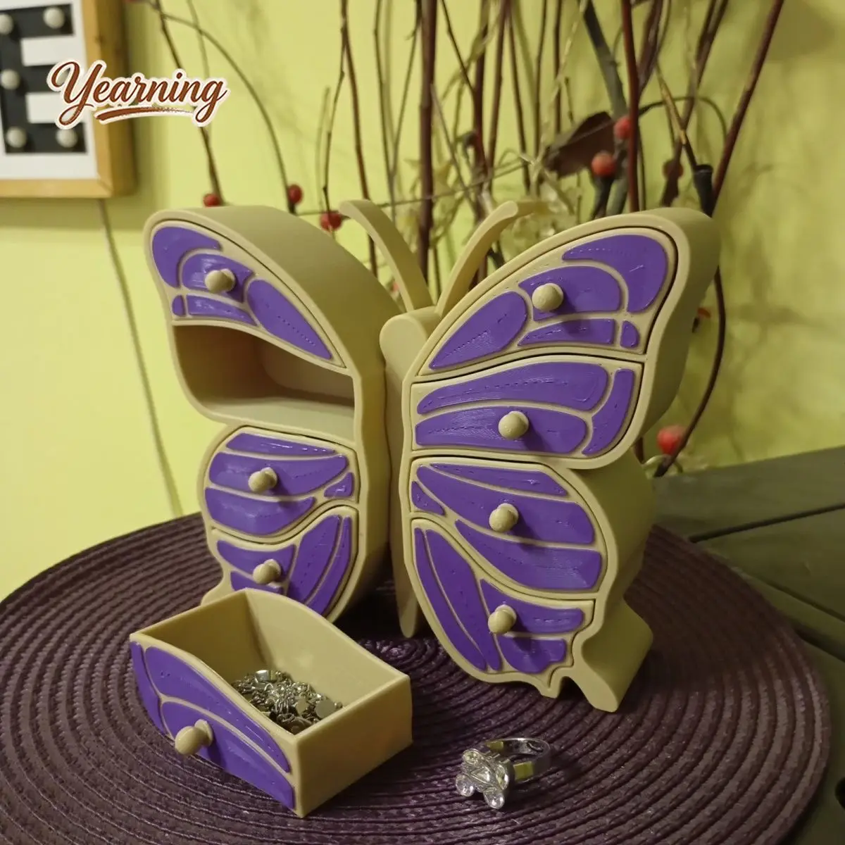 Butterfly Shaped 3D Print Storage Box, Multifunctional Drawer Organizer for Home Decor
Butterfly Shaped 3D Print Storage Box, Multifunctional Drawer Organizer for Home Decor
