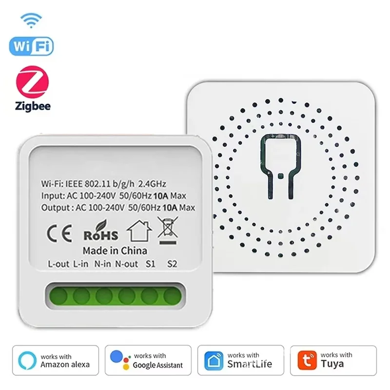 Tuya Zigbee Mini Smart Switches 16A With Two-Way Control Wireless Light Switch Smart Life Automation Work With Alexa Google Home
Tuya Zigbee Mini Smart Switches 16A With Two-Way Control Wireless Light Switch Smart Life Automation Work With Alexa Google Home