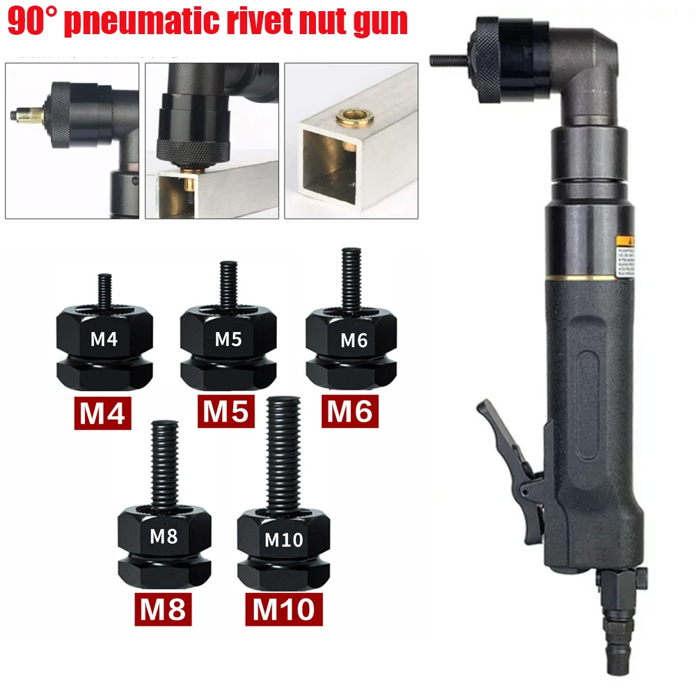 2026 Pneumatic 90 degrees Rivet Nut Gun Insert Threaded Pull Setter Riveters Riveting Nuts Rivnut Tool for M4 M5 M6 M8 M10
2026 Pneumatic 90 degrees Rivet Nut Gun Insert Threaded Pull Setter Riveters Riveting Nuts Rivnut Tool for M4 M5 M6 M8 M10