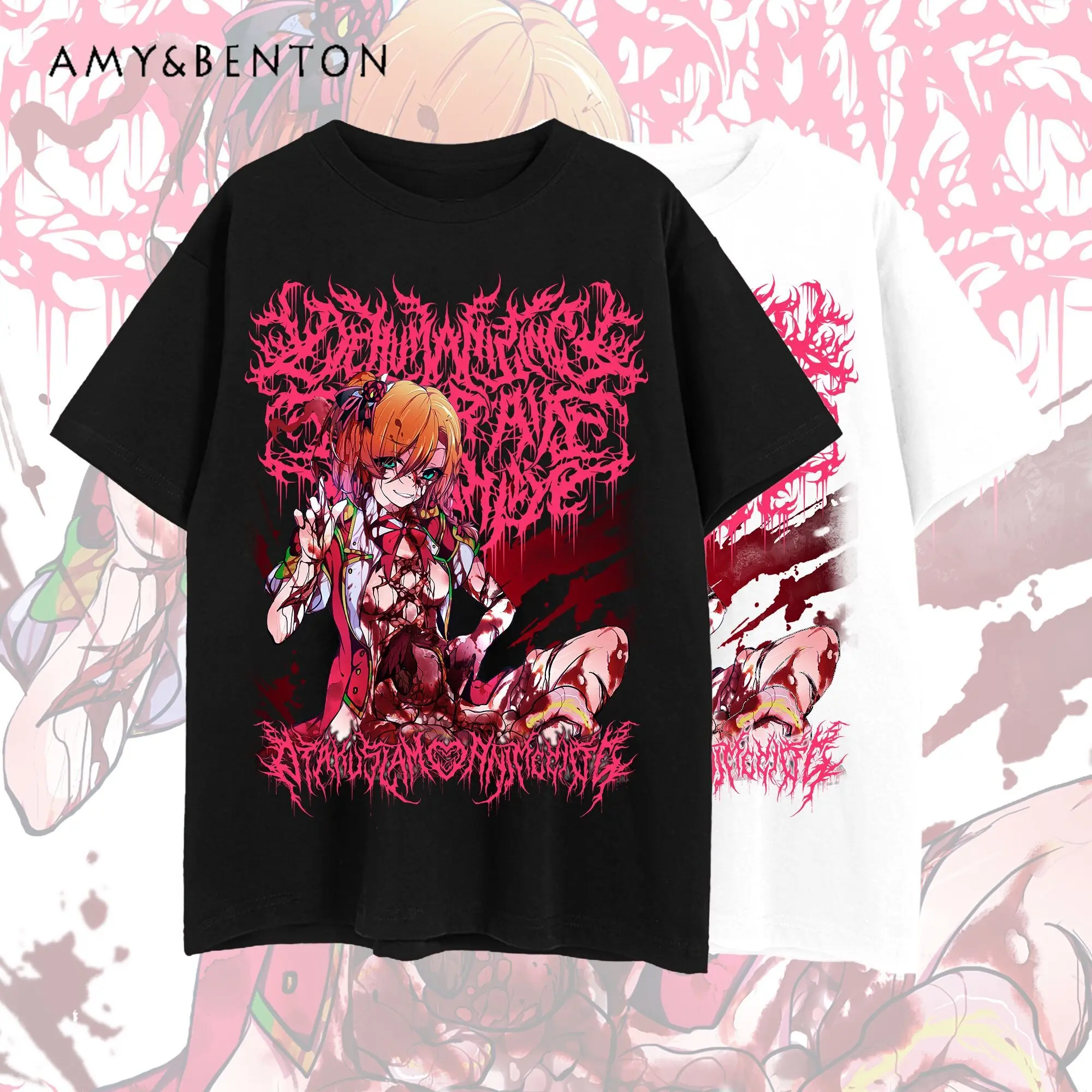 Two-dimensional Animation Printing Subculture Gothic Round Neck Short-sleeved Top Summer Harajuku Street Y2K Oversized T Shirt
Two-dimensional Animation Printing Subculture Gothic Round Neck Short-sleeved Top Summer Harajuku Street Y2K Oversized T Shirt