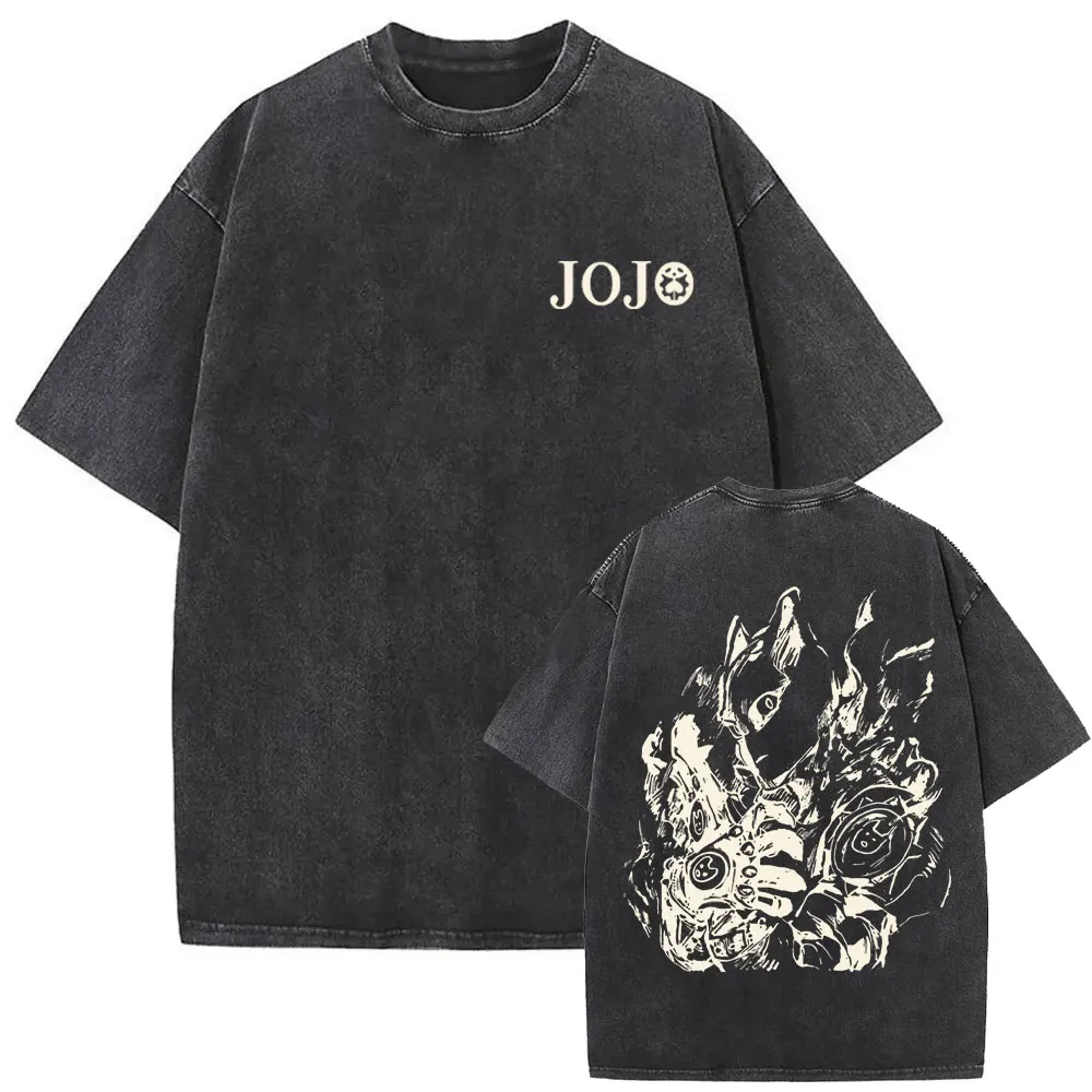 Anime Jojo Bizarre Adventure Washed Vintage T-shirt Manga Killer Queen T Shirt Men Women Cartoon Casual Oversized O-Neck Tshirt
Anime Jojo Bizarre Adventure Washed Vintage T-shirt Manga Killer Queen T Shirt Men Women Cartoon Casual Oversized O-Neck Tshirt