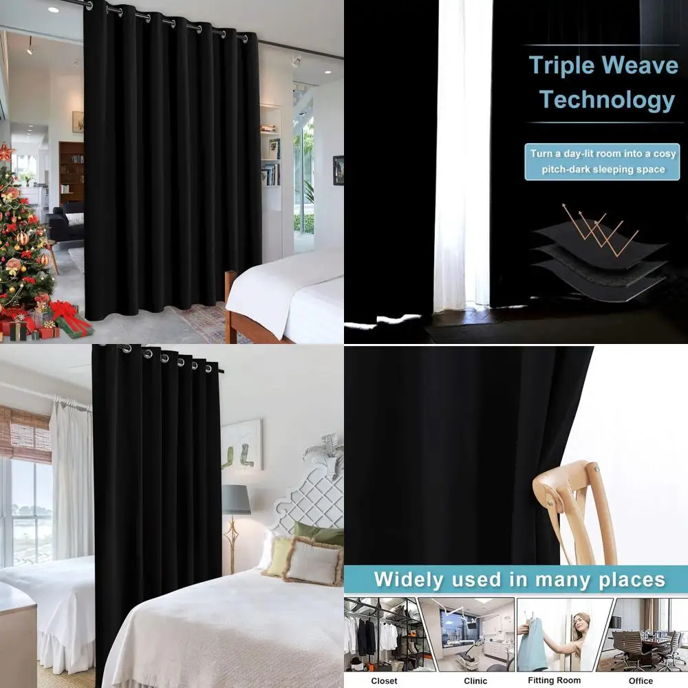 Большой разделитель затемняющих штор для конфиденциальности и звукоизоляции — ширина 12,5 фута x высота 8 футов
Большой разделитель затемняющих штор для конфиденциальности и звукоизоляции — ширина 12,5 фута x высота 8 футов