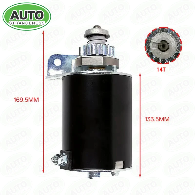 New Starter Motor for Briggs & Stratton Engines 14.5 16 16.5 17 17.5 18 18.5 14 Teeth 593934 5777 for Cub Cadet 1170 RZT17 RZT22
New Starter Motor for Briggs & Stratton Engines 14.5 16 16.5 17 17.5 18 18.5 14 Teeth 593934 5777 for Cub Cadet 1170 RZT17 RZT22