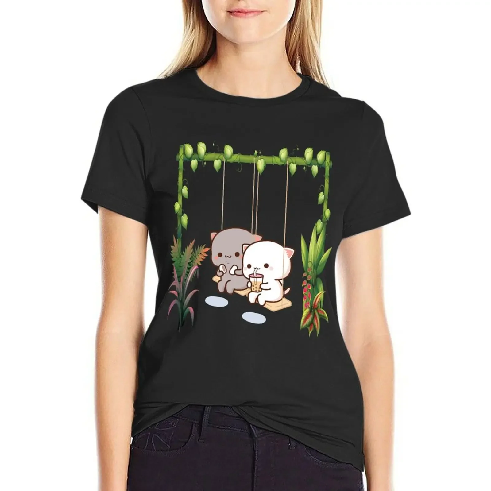 Peach and Goma Mochi cat T-Shirt graphics tees sports fans Summer Women's clothing
Peach and Goma Mochi cat T-Shirt graphics tees sports fans Summer Women's clothing