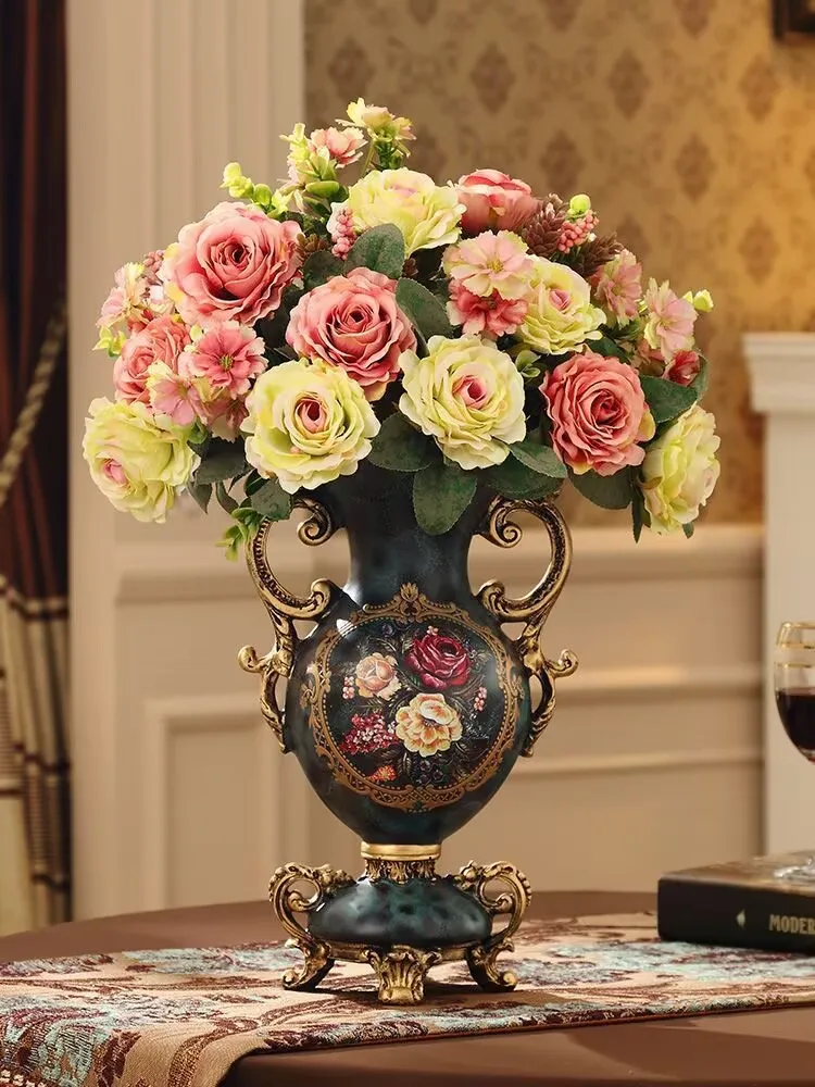 European style vase decoration for home living room flower arrangement, high-end and simple floral decoration
European style vase decoration for home living room flower arrangement, high-end and simple floral decoration