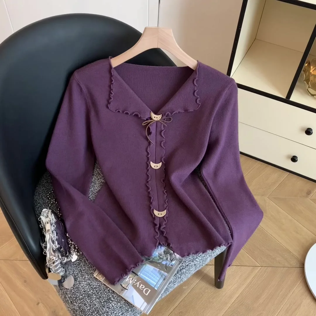 Женский фиолетовый кардиган, свитер, верхняя одежда, винтажный джемпер с v-образным вырезом, вязаный кашемировый свитер с длинными рукавами, осенне-зимняя одежда 2000-х годов
Женский фиолетовый кардиган, свитер, верхняя одежда, винтажный джемпер с v-образным вырезом, вязаный кашемировый свитер с длинными рукавами, осенне-зимняя одежда 2000-х годов