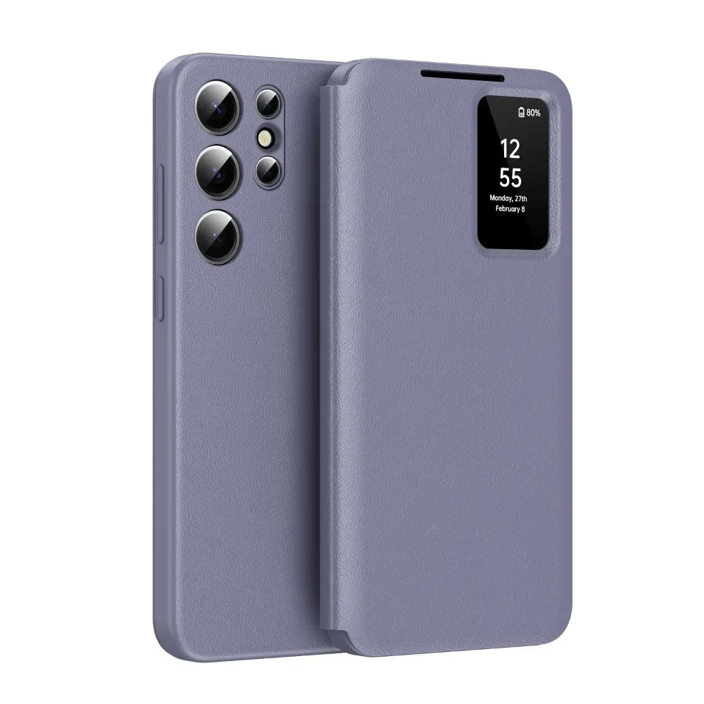 Flip Leather Windows Card Slot Holder Phone Case for Samsung Galaxy S25 S24 Ultra S23 S22 Plus Wallet Anti-fall Protective Cover
Flip Leather Windows Card Slot Holder Phone Case for Samsung Galaxy S25 S24 Ultra S23 S22 Plus Wallet Anti-fall Protective Cover