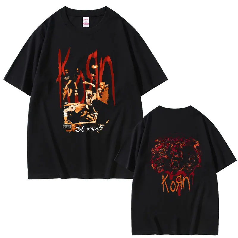 Korn T Shirt Summer Men Women Gothic Rock Oversized T-shirts Male Fashion Casual Short Sleeve Unisex Vintage Soft Cotton Tshirt
Korn T Shirt Summer Men Women Gothic Rock Oversized T-shirts Male Fashion Casual Short Sleeve Unisex Vintage Soft Cotton Tshirt