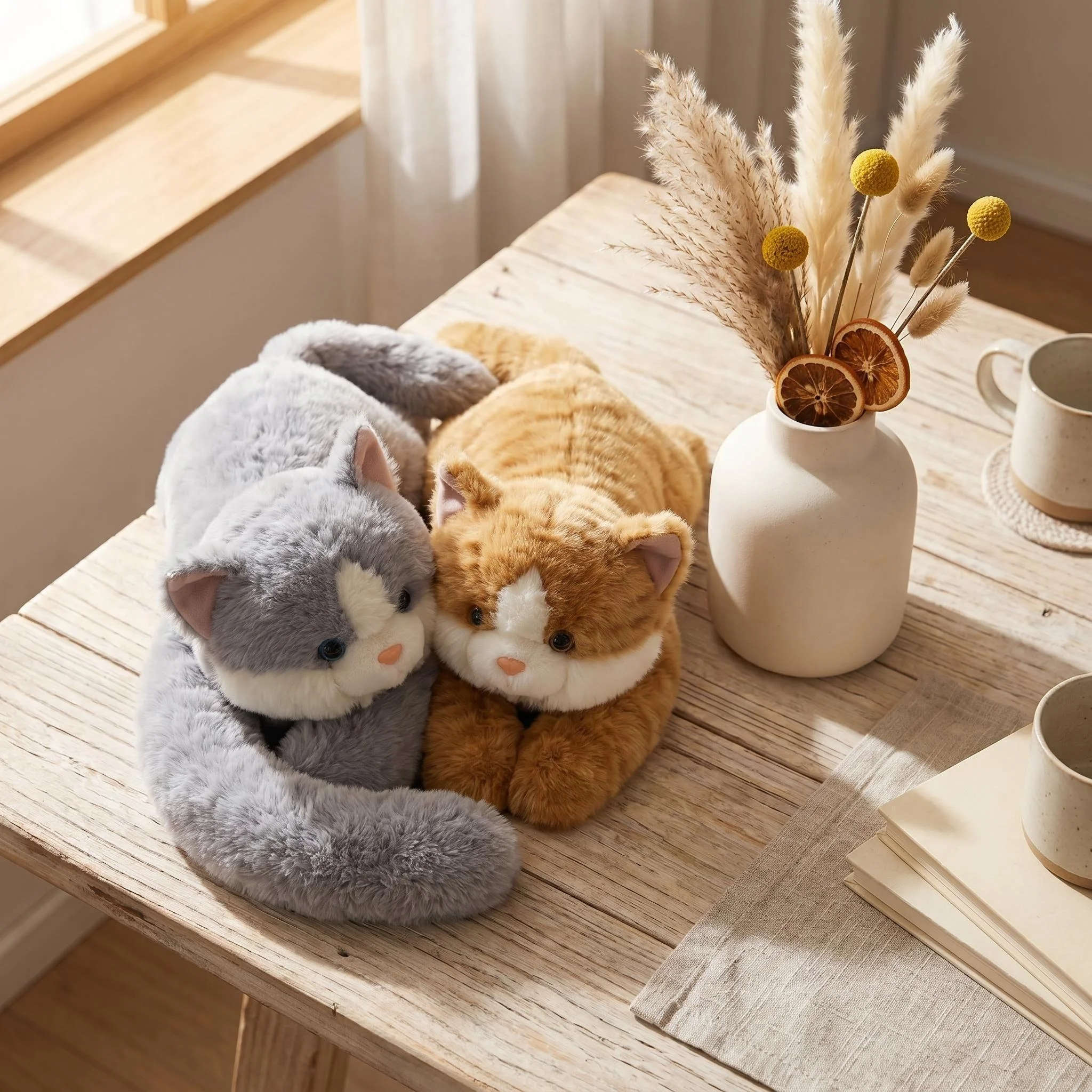 Soft Long Plush Cat Stuffed Toy Integrated Fill No Deformation Simulated Blue Eye Fluffy Hug Pillow for Sleeping Rest, 2 Colors
Soft Long Plush Cat Stuffed Toy Integrated Fill No Deformation Simulated Blue Eye Fluffy Hug Pillow for Sleeping Rest, 2 Colors