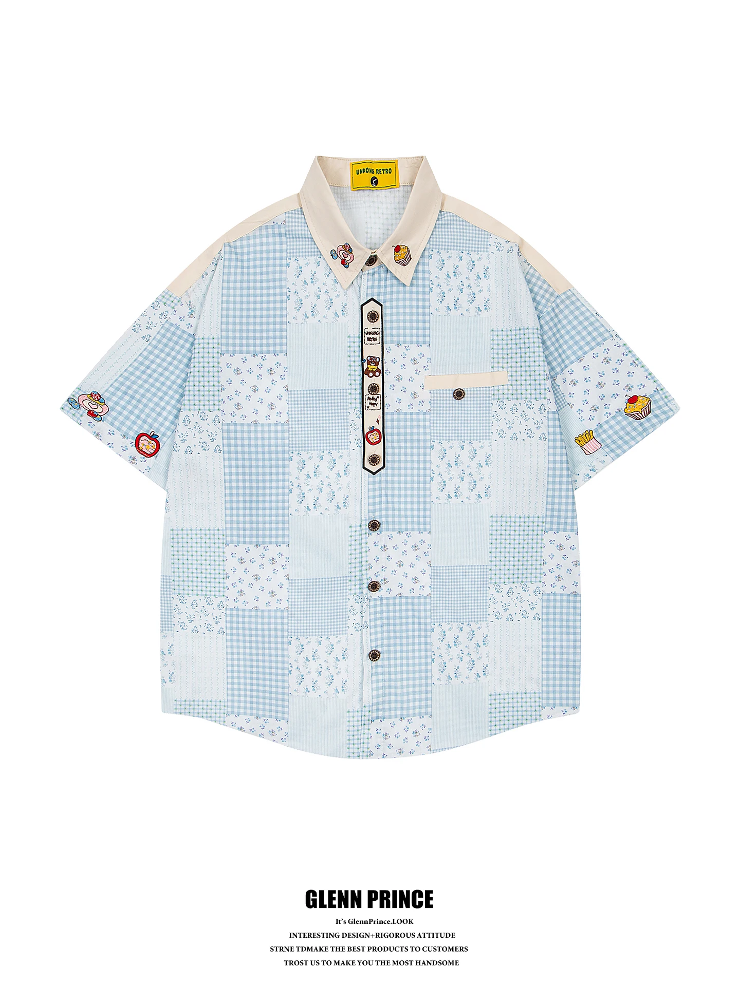 GPstudio Japanese Style Retro Cartoon Embroidered Floral Plaid Short Sleeve Men's Shirt Couple's Shirt Loose Fit Summer Breat...
GPstudio Japanese Style Retro Cartoon Embroidered Floral Plaid Short Sleeve Men's Shirt Couple's Shirt Loose Fit Summer Breat...
