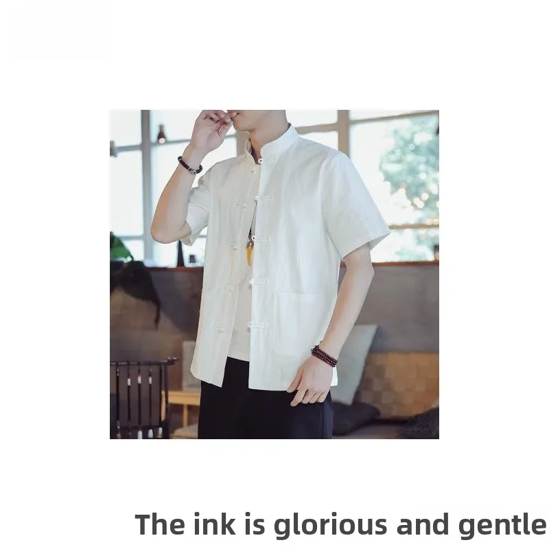 Men's ort Sve Cotton Linen irt Collar Button Retro Chinese Sle Summer Faion Brandl Slim Fit Thiened Wool irt
Men's ort Sve Cotton Linen irt Collar Button Retro Chinese Sle Summer Faion Brandl Slim Fit Thiened Wool irt