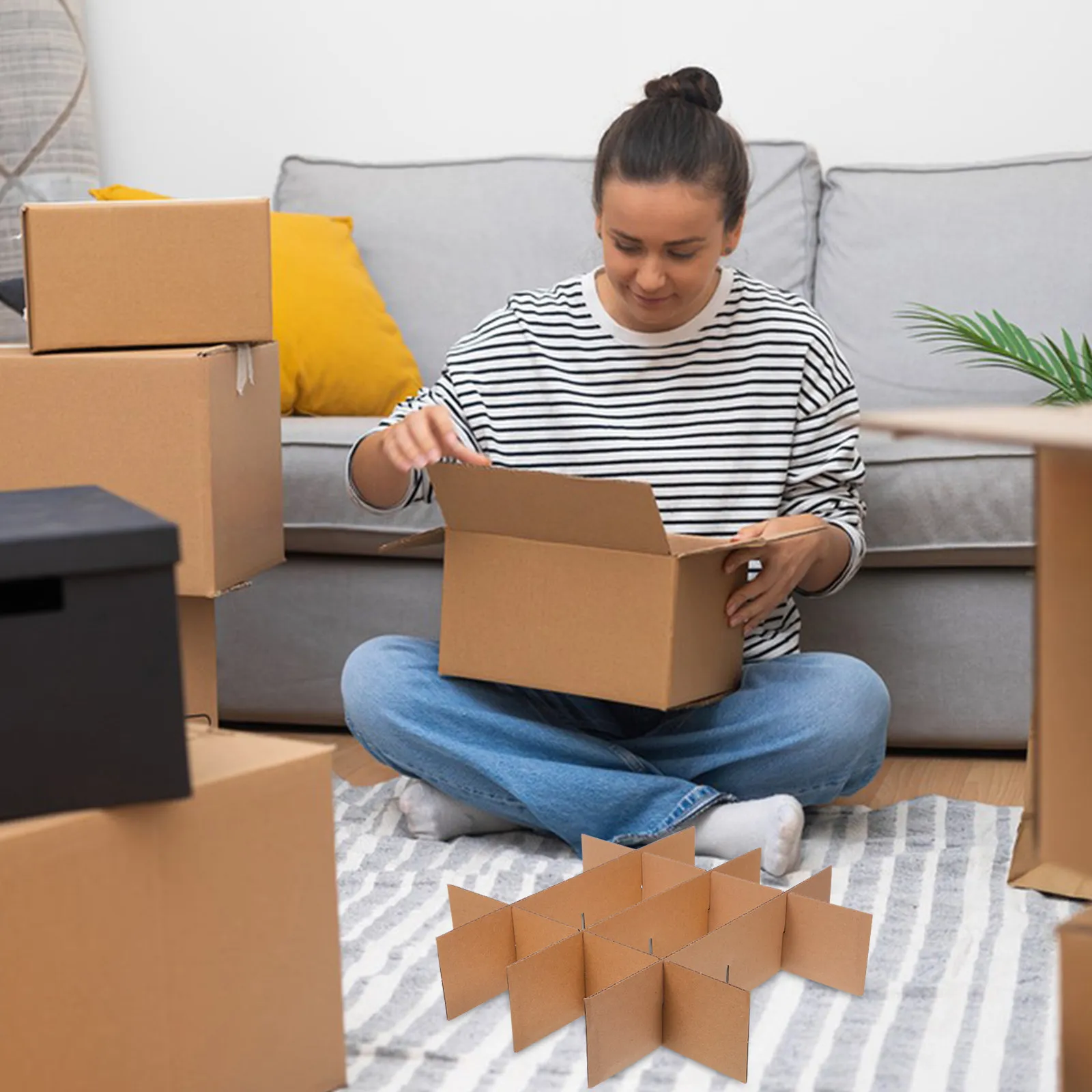 5Pcs Cardboard Divider for Shipping Boxes Protective Grid Design Glassware Moving Packaging Boxes Packaging Box
5Pcs Cardboard Divider for Shipping Boxes Protective Grid Design Glassware Moving Packaging Boxes Packaging Box