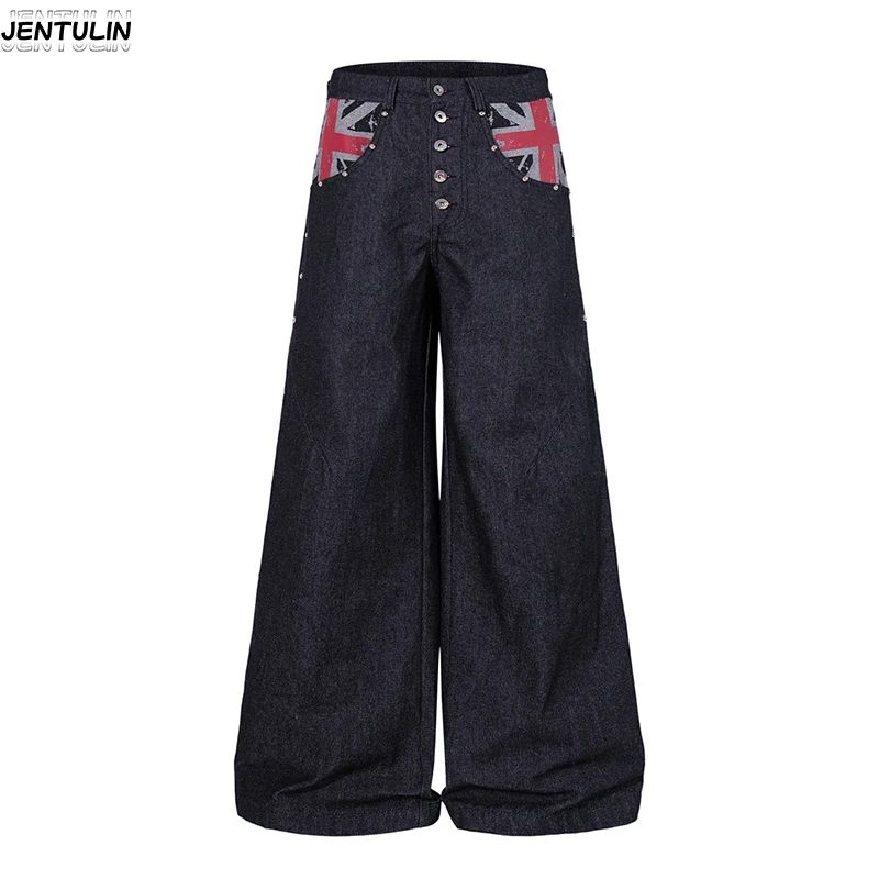 Mi Flag Wide Leg Jeans Men's Trendy Punk Clash Pockets Willow Ding Design Buckle Front Loose Pants Unisex Clothing
Mi Flag Wide Leg Jeans Men's Trendy Punk Clash Pockets Willow Ding Design Buckle Front Loose Pants Unisex Clothing