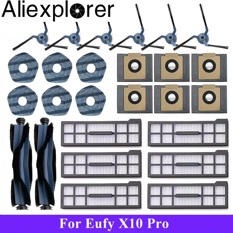 For Eufy X10 Pro Omni Replacement Parts Accessories Roller Side Brush Filter Mop Cloth Rags Pads Dust Bag Vacuum Cleaner Part
For Eufy X10 Pro Omni Replacement Parts Accessories Roller Side Brush Filter Mop Cloth Rags Pads Dust Bag Vacuum Cleaner Part