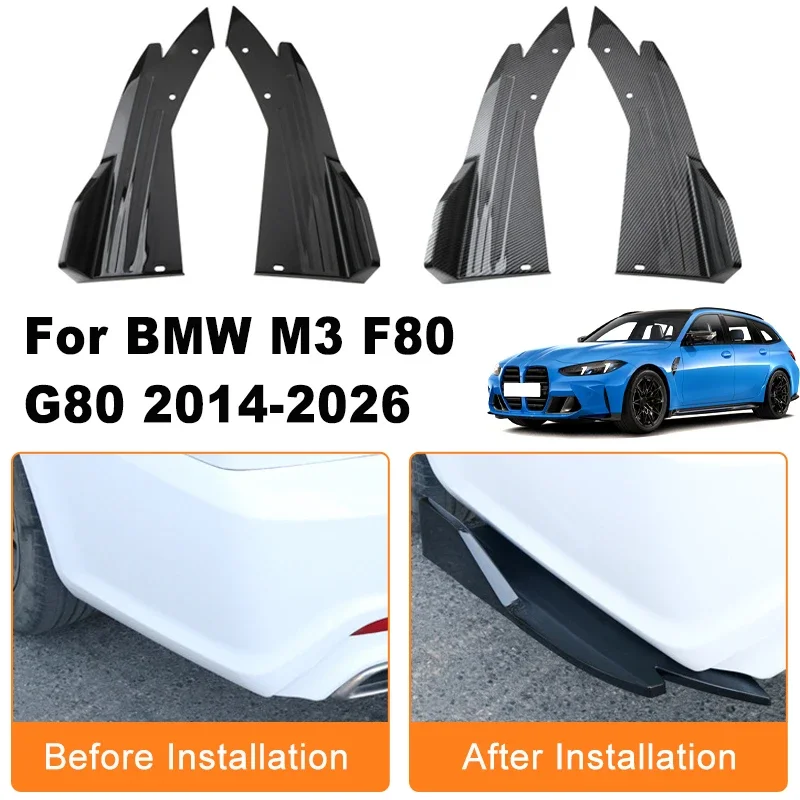 Car Rear Bumper Spoiler Lip Diffuser Side Skirt Splitter Wrap Angle Anti-Crash Protection Trim For BMW M3 F80 G80 2014-2026 2015
Car Rear Bumper Spoiler Lip Diffuser Side Skirt Splitter Wrap Angle Anti-Crash Protection Trim For BMW M3 F80 G80 2014-2026 2015