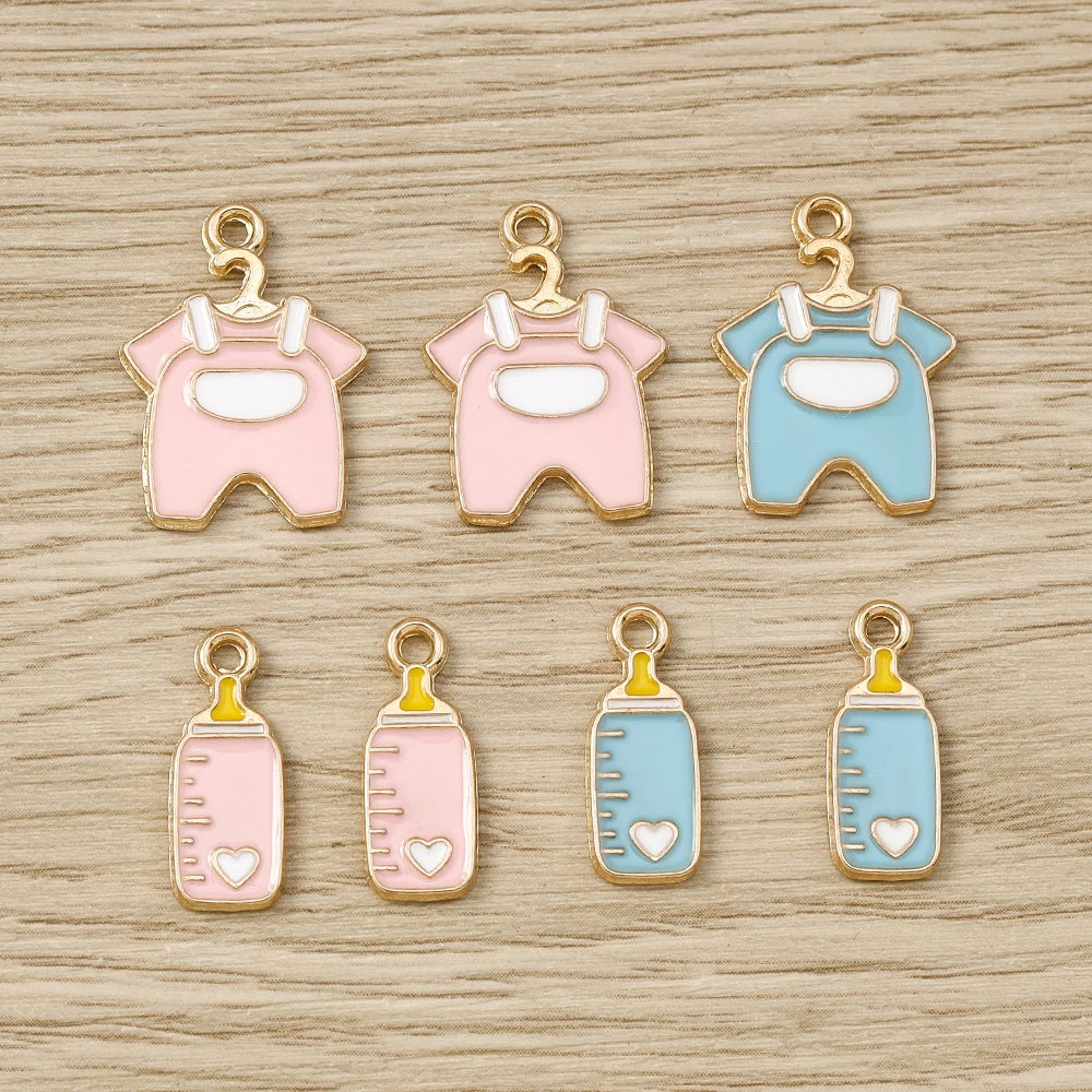Tusember 10pcs Cute New Born Feeding Bottle Baby Clothes Charms for Necklace Earrings DIY Bracelet Jewelry Making Accessory
Tusember 10pcs Cute New Born Feeding Bottle Baby Clothes Charms for Necklace Earrings DIY Bracelet Jewelry Making Accessory