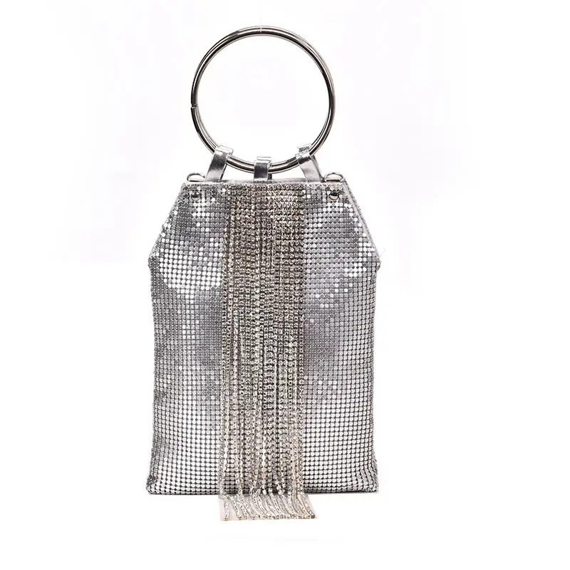 2023 Tassel Hanging Diamond Chain Aluminum Sheet Bracelet Dinner Handbag Fashion Evening Party One Shoulder Crossbody Women Bag
2023 Tassel Hanging Diamond Chain Aluminum Sheet Bracelet Dinner Handbag Fashion Evening Party One Shoulder Crossbody Women Bag