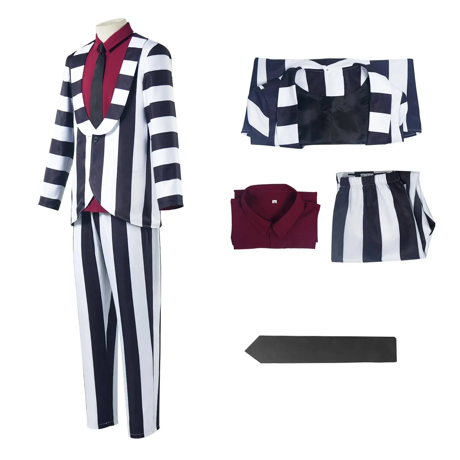 Halloween Cosplay Michael Keaton Striped Set Stage Performance Costume Women's Ethnic Wear Fashionable Spring Collection
Halloween Cosplay Michael Keaton Striped Set Stage Performance Costume Women's Ethnic Wear Fashionable Spring Collection