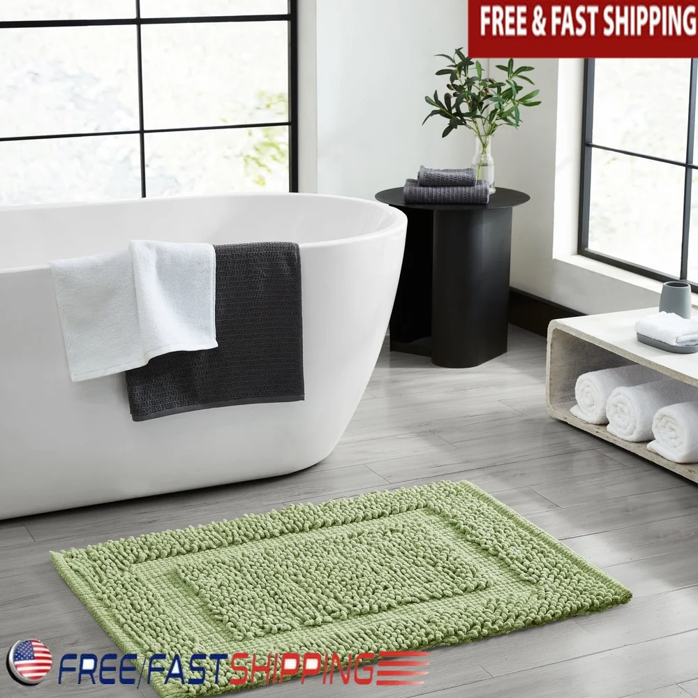 Роскошный 100-хлопковый синельный коврик для ванной, нескользящая подложка, мягкий впитывающий коврик, элегантный дизайн, декор для ванной комнаты, 20 x 32 дюйма
Роскошный 100-хлопковый синельный коврик для ванной, нескользящая подложка, мягкий впитывающий коврик, элегантный дизайн, декор для ванной комнаты, 20 x 32 дюйма