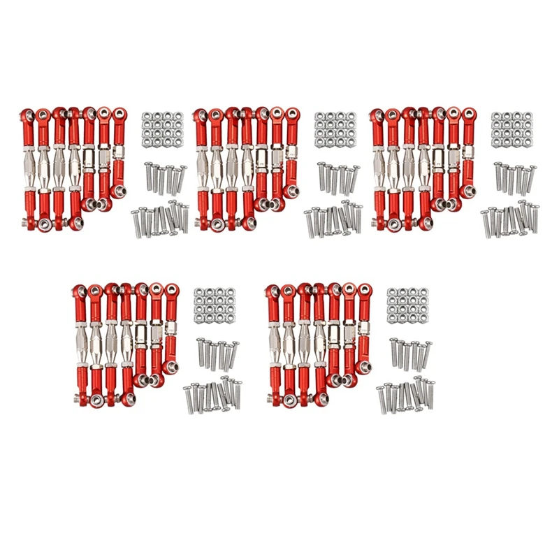 L81A 2025-5Set For Wltoys 144001 1/14 RC Car Spare Parts Metal Linkage Servo Pull Rod Steering Tie Rod Set,Red
L81A 2025-5Set For Wltoys 144001 1/14 RC Car Spare Parts Metal Linkage Servo Pull Rod Steering Tie Rod Set,Red