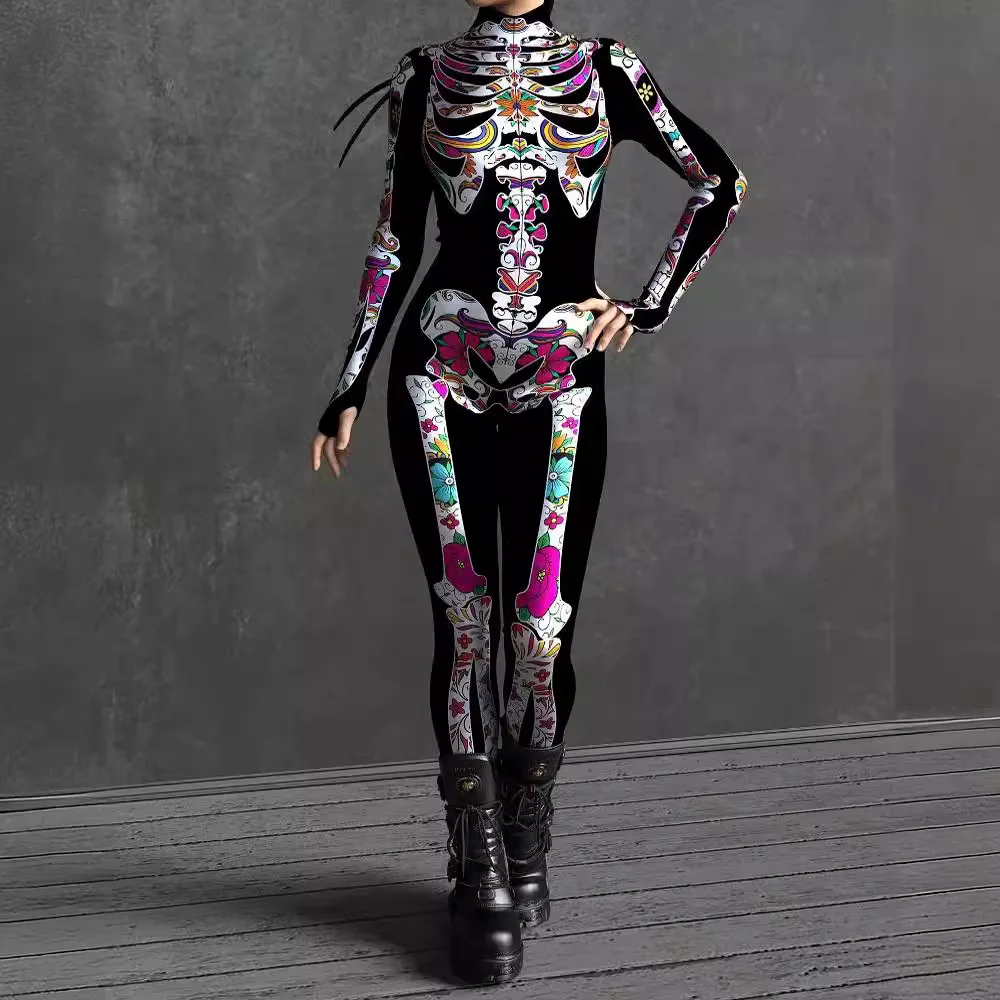 Woman Casual Zipper Zentai Bodysuit Print Women Stretch Cosplay Costume Jumpsuits Halloween Carnival Party
Woman Casual Zipper Zentai Bodysuit Print Women Stretch Cosplay Costume Jumpsuits Halloween Carnival Party
