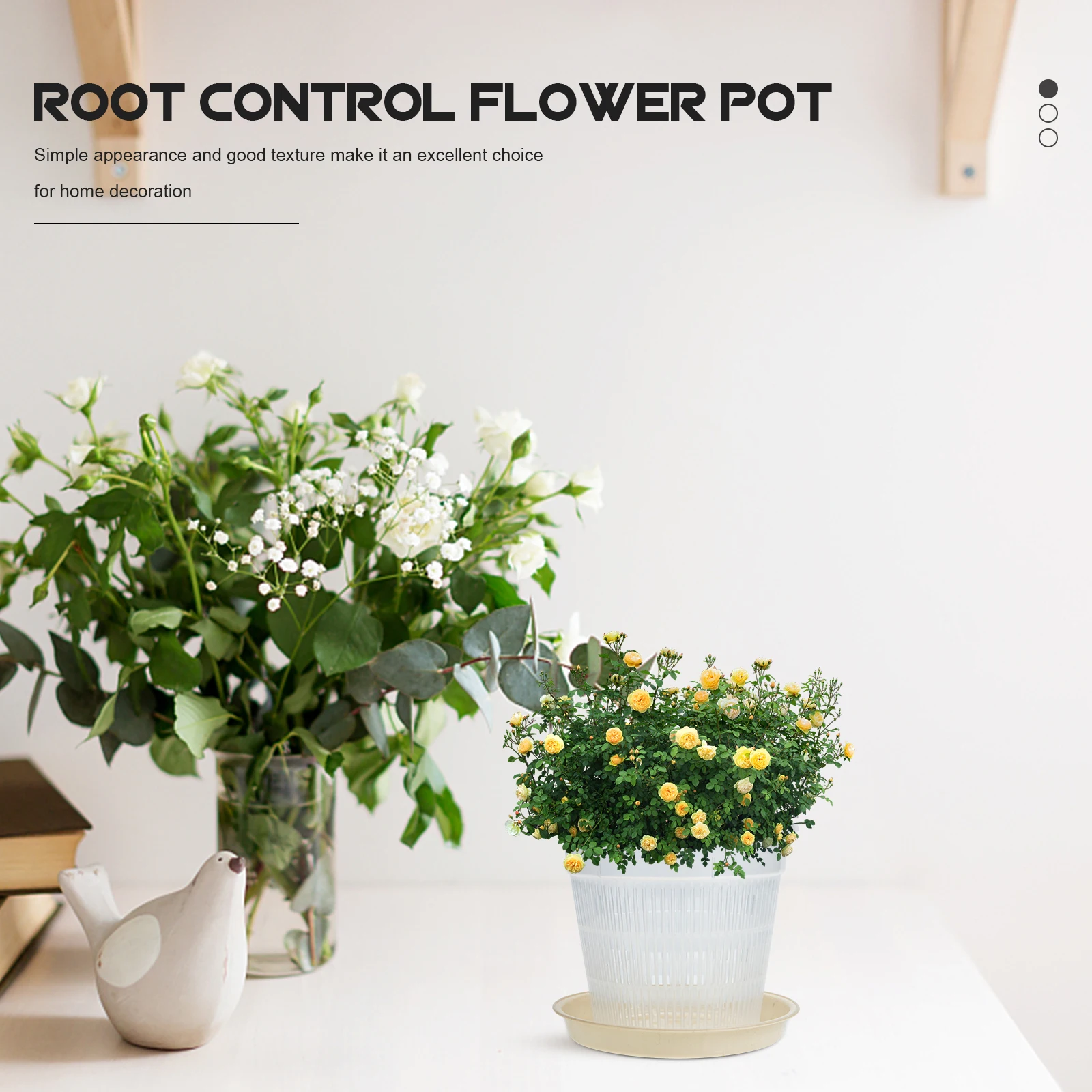 110 White Round Root Control Pot with Tray Orchid Plastic Plant Pots Indoor Breathable Flower Container Gardening Planter
110 White Round Root Control Pot with Tray Orchid Plastic Plant Pots Indoor Breathable Flower Container Gardening Planter