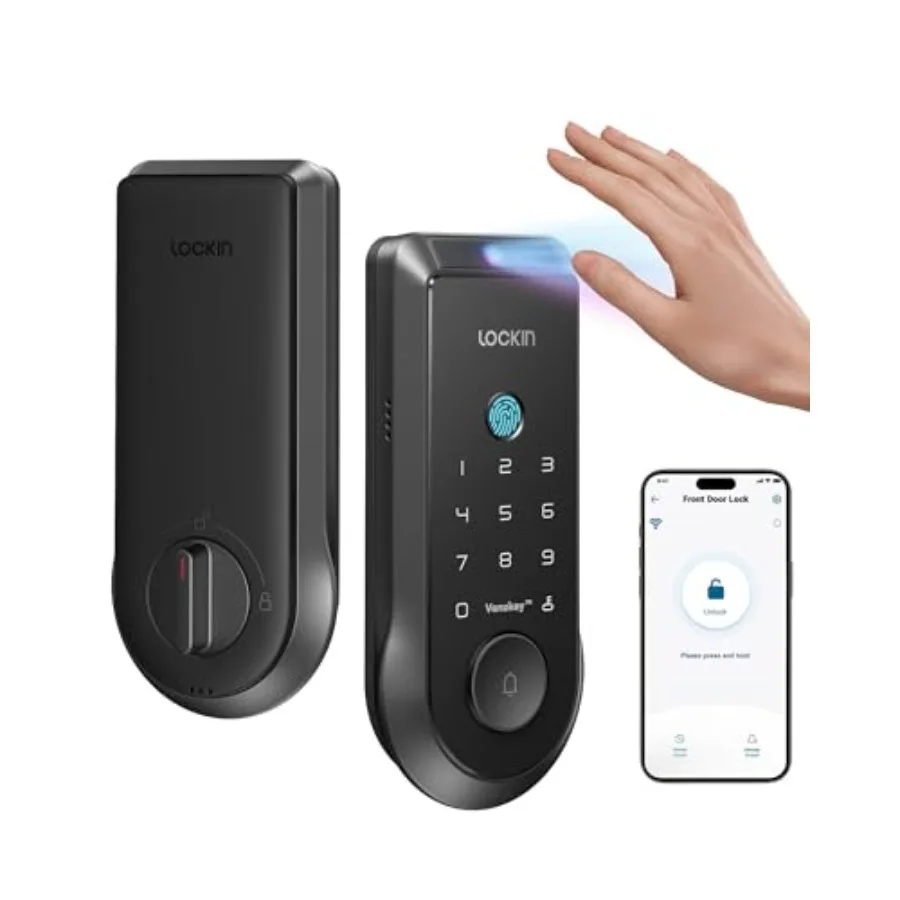 Умный замок Veno Palm Vein со встроенным Wi-Fi, 7-месячным сроком службы батареи, совместимый с технологией Matter, разблокировка по венам ладони и отпечатку пальца, без ключа
Умный замок Veno Palm Vein со встроенным Wi-Fi, 7-месячным сроком службы батареи, совместимый с технологией Matter, разблокировка по венам ладони и отпечатку пальца, без ключа