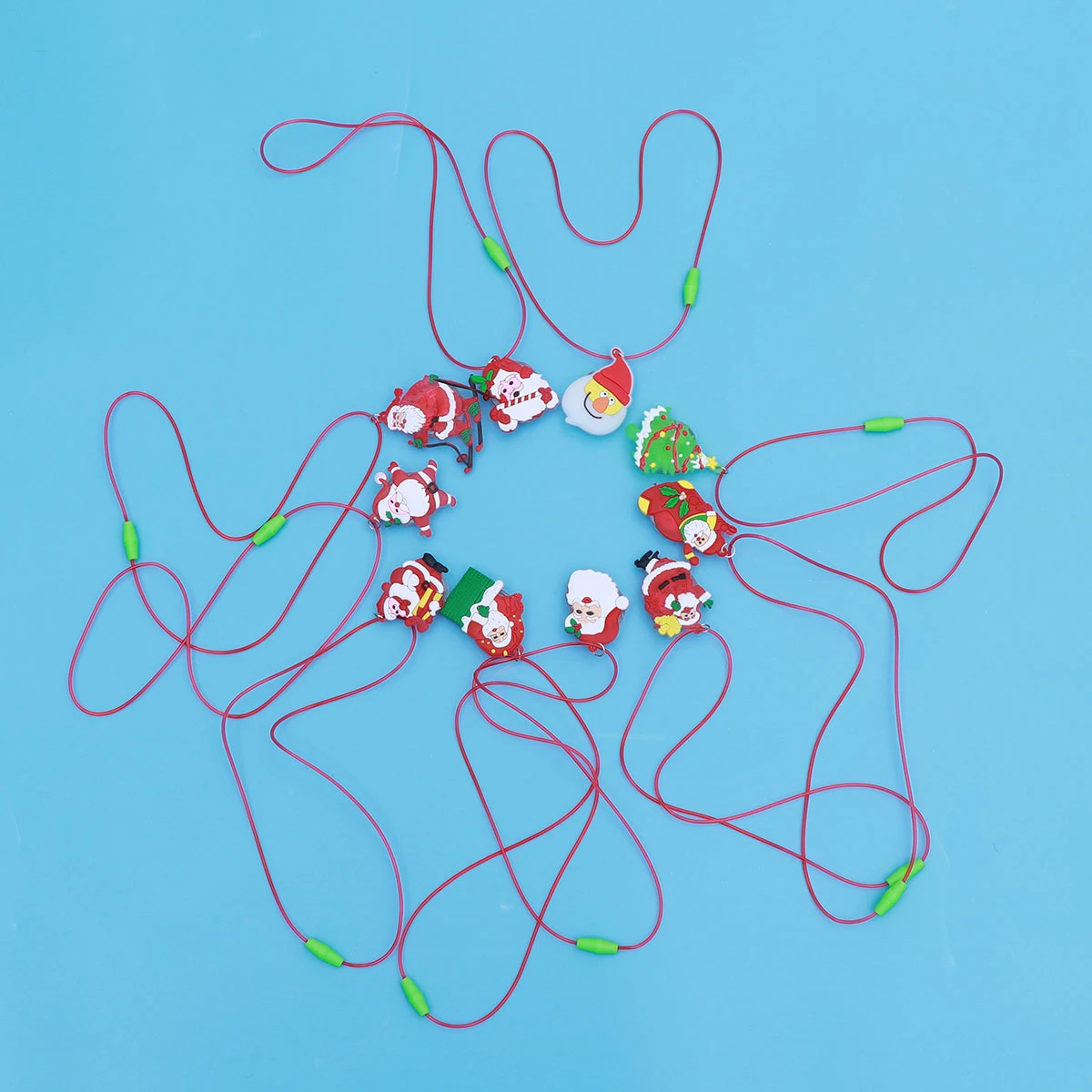 9pcs Christmas LED Flash Pendants Rope Simple Creative Personalized Neck Decor Festival Ornaments Children Luminous Toys (Random
9pcs Christmas LED Flash Pendants Rope Simple Creative Personalized Neck Decor Festival Ornaments Children Luminous Toys (Random