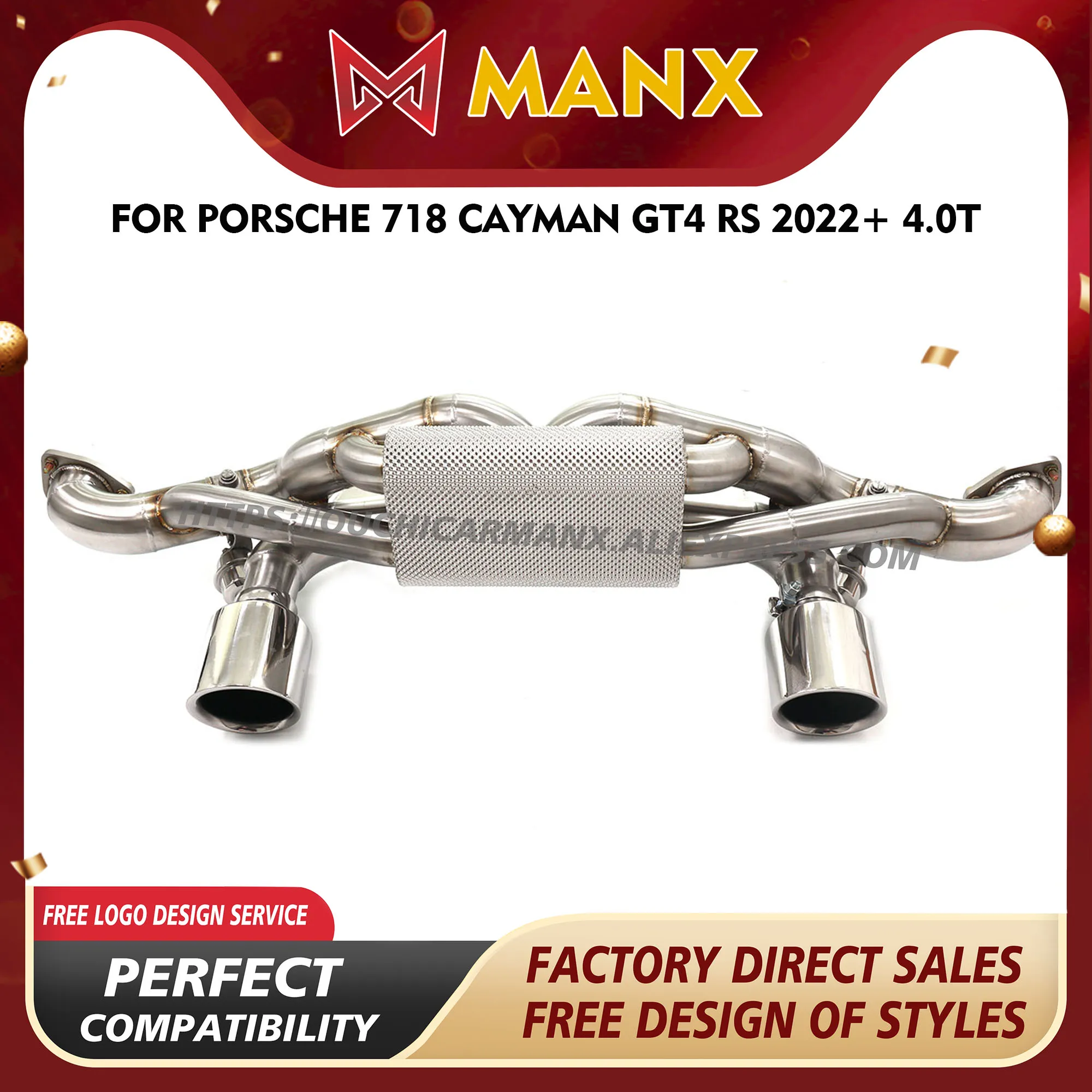 MANX for Porsche 718 Cayman GT4 RS 2022+ 4.0T Catback SS Exhaust system High performance Vacuum valve
MANX for Porsche 718 Cayman GT4 RS 2022+ 4.0T Catback SS Exhaust system High performance Vacuum valve