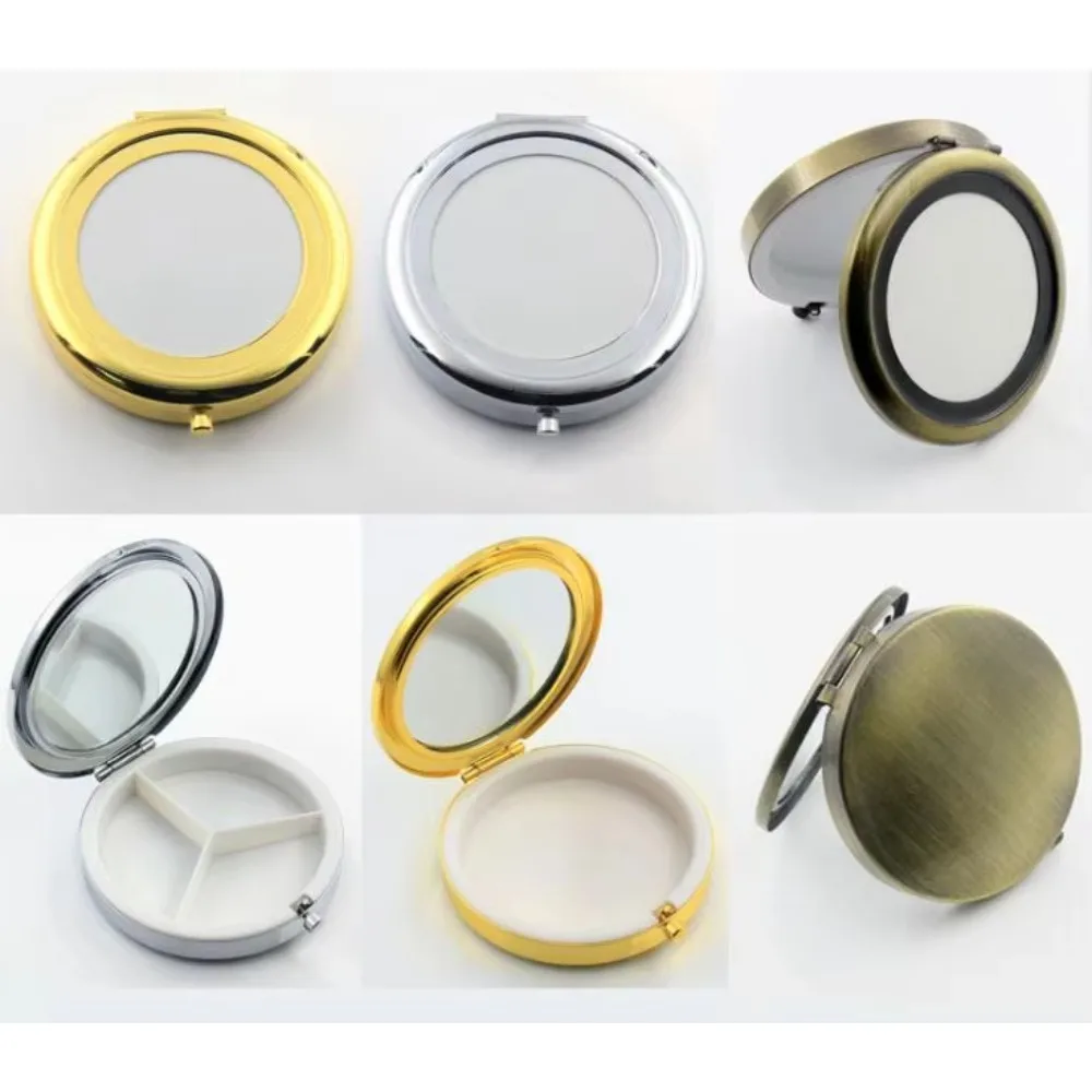 120pcs 70MM Metal Blank Pill Boxes with Compact Mirrors DIY Storage Box Medicine Organizer Container Silver
120pcs 70MM Metal Blank Pill Boxes with Compact Mirrors DIY Storage Box Medicine Organizer Container Silver