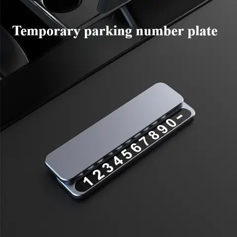 Simple Style Temporary Parking Mobile Phone Number Plate Hidden Decoration Car Supplies Decoration