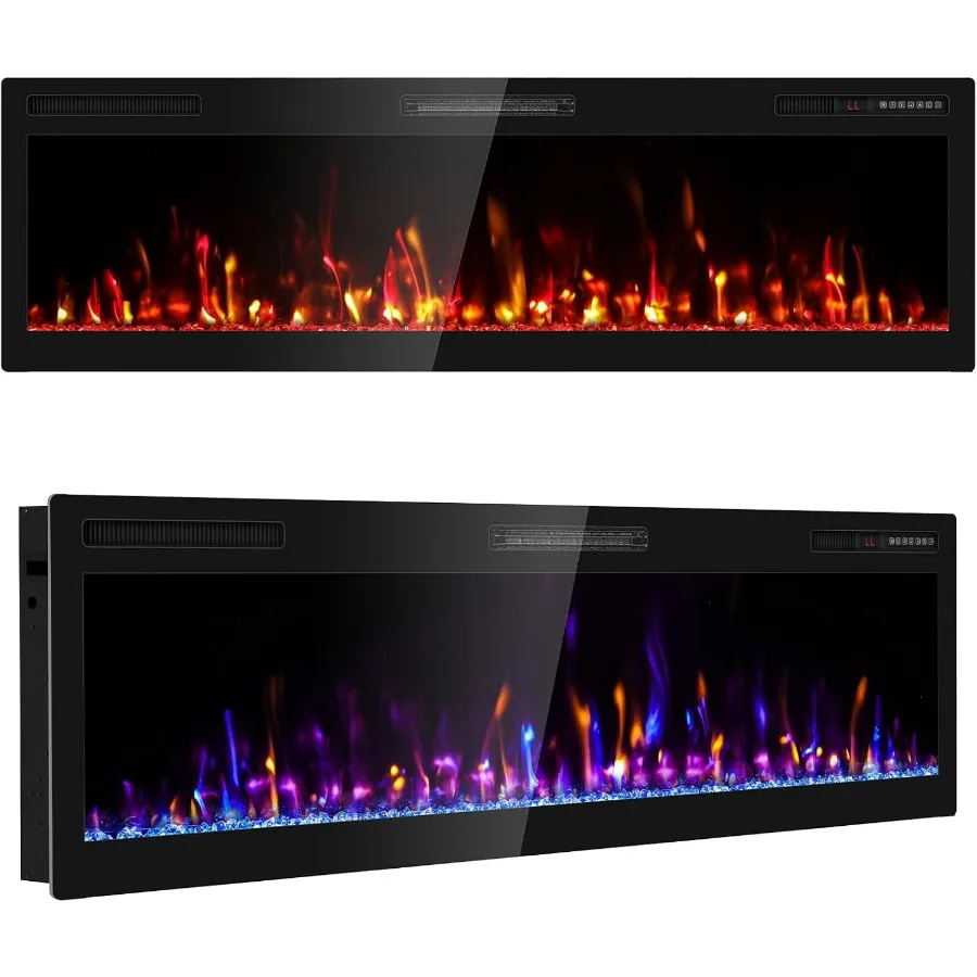 60 Inch Electric Fireplace Wall Mounted and Recessed with Remote Control for Living Room or Bedroom Color Adjustable Realistic
60 Inch Electric Fireplace Wall Mounted and Recessed with Remote Control for Living Room or Bedroom Color Adjustable Realistic