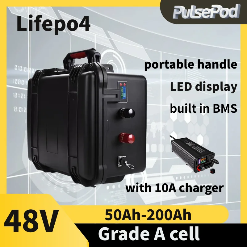 Waterproof 48V 60Ah 80Ah 100Ah 120Ah 150Ah 200Ah Lifepo4 battery for boat gem car boat solar system Trolling Motor +Charger
Waterproof 48V 60Ah 80Ah 100Ah 120Ah 150Ah 200Ah Lifepo4 battery for boat gem car boat solar system Trolling Motor +Charger