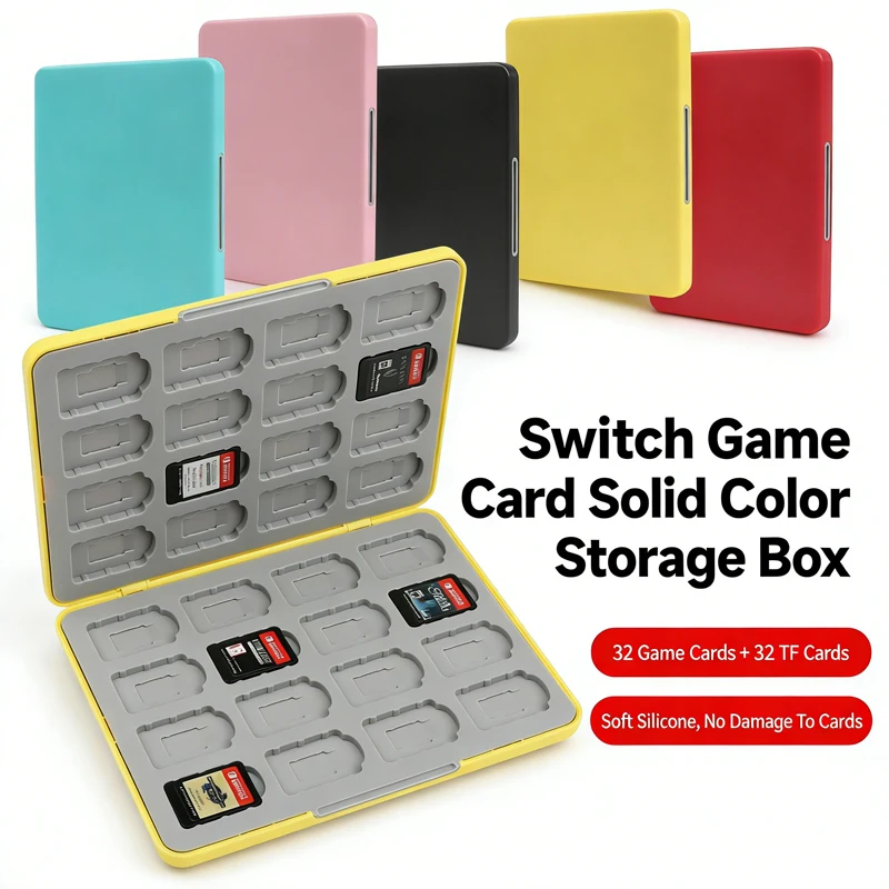 Защитный чехол-держатель для игровых карт 32-в-1 для Nintendo Switch OLED, магнитный силиконовый органайзер для хранения картриджей NS
Защитный чехол-держатель для игровых карт 32-в-1 для Nintendo Switch OLED, магнитный силиконовый органайзер для хранения картриджей NS