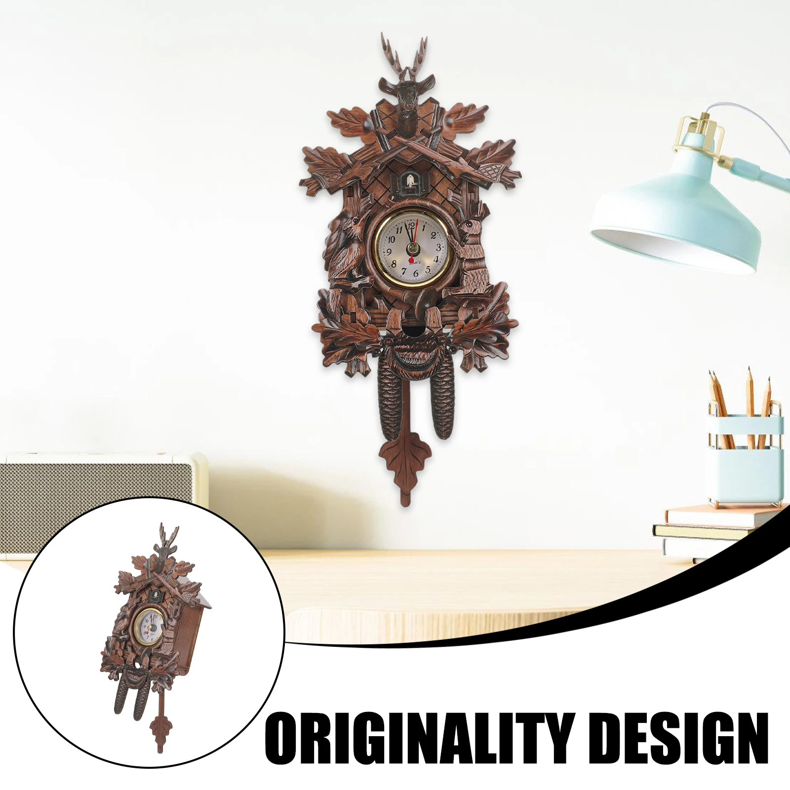 Cuckoo Wall Bird House Indoor Hanging Sturdy Office Living Retro Bedroom Decorative Vintage Wooden Pendulum Clock
Cuckoo Wall Bird House Indoor Hanging Sturdy Office Living Retro Bedroom Decorative Vintage Wooden Pendulum Clock